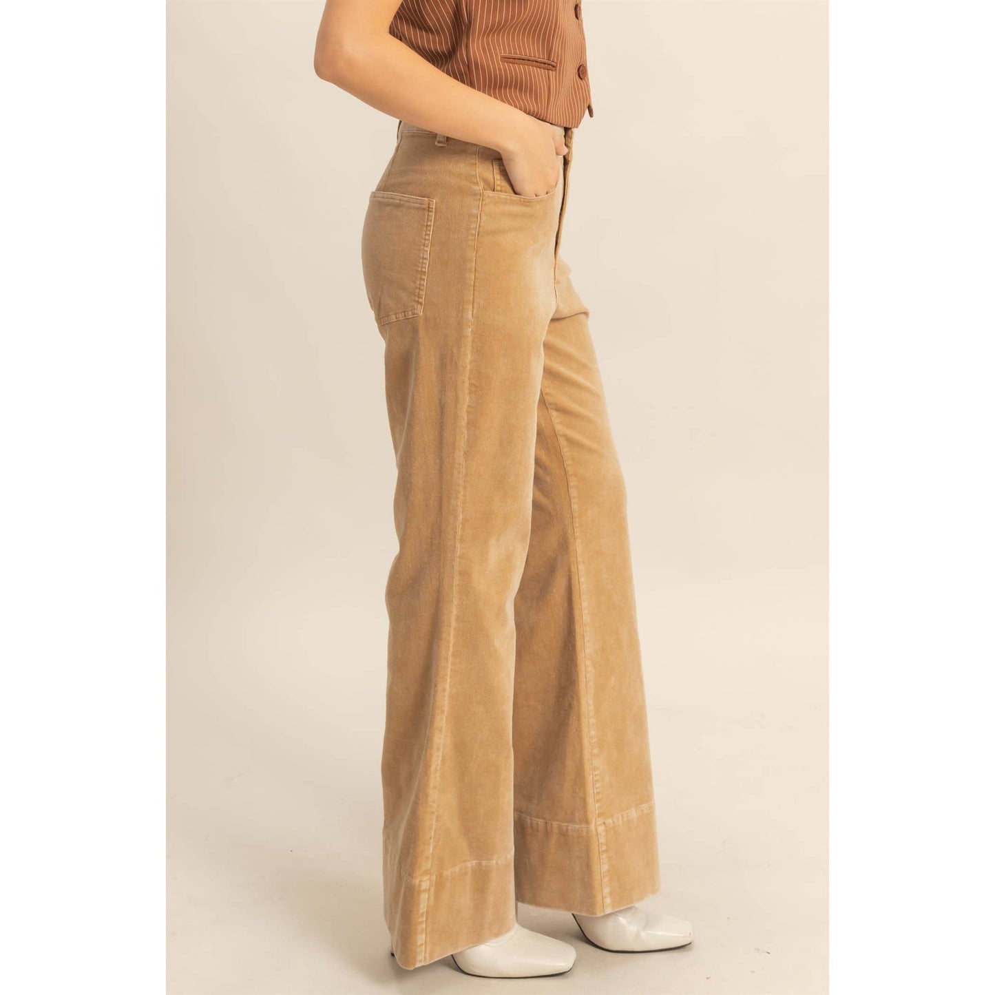 Hyfve Mineral Washed Casual Flare Pants
