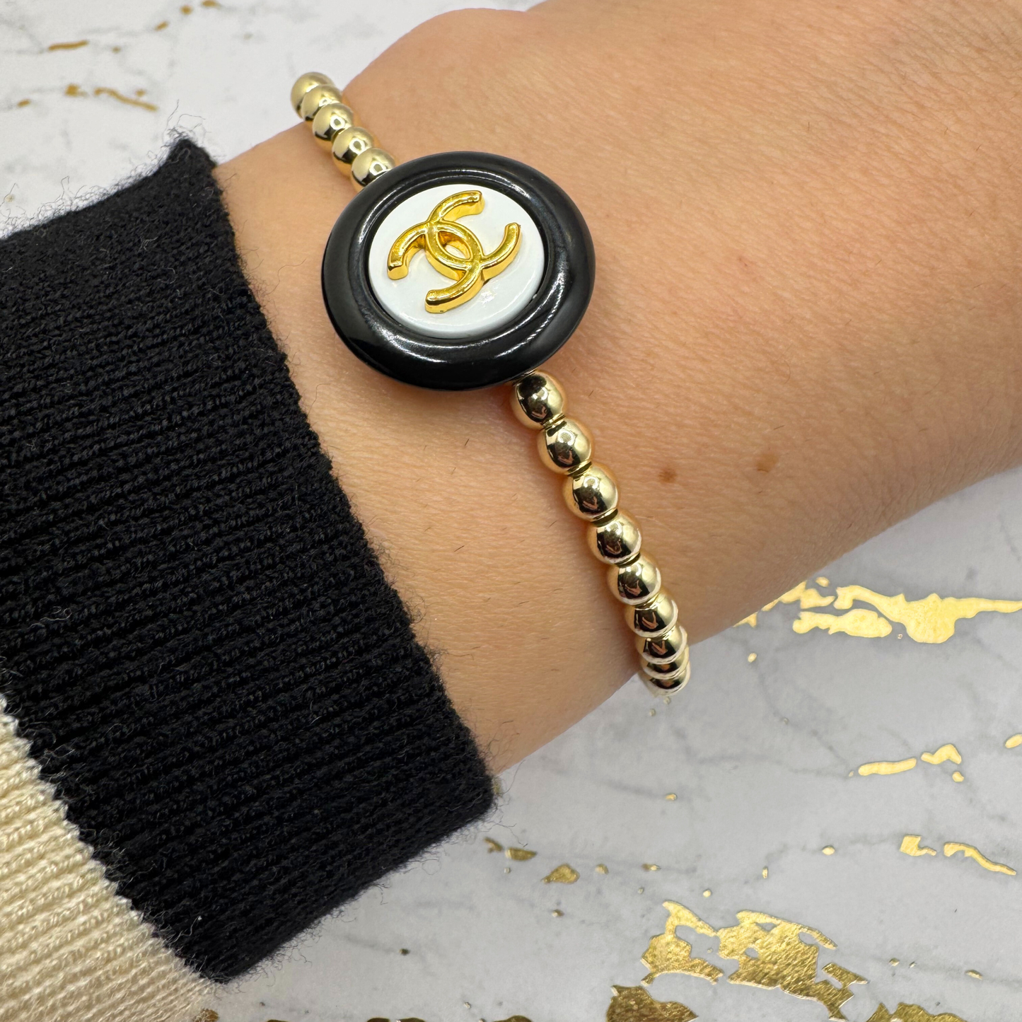 CC 14K GF 4mm Beaded Bracelet