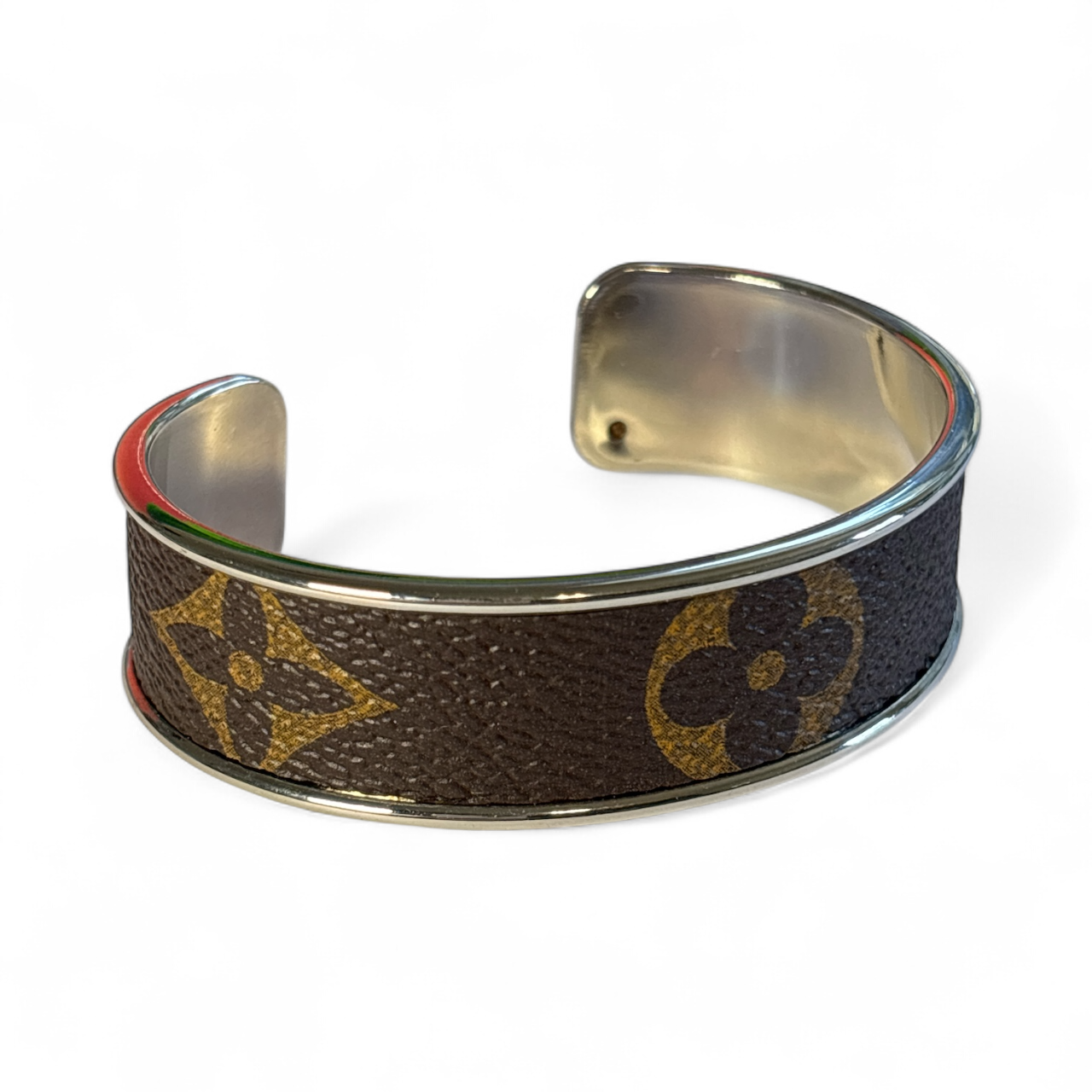 LV Silver Trim Cuff Bracelet