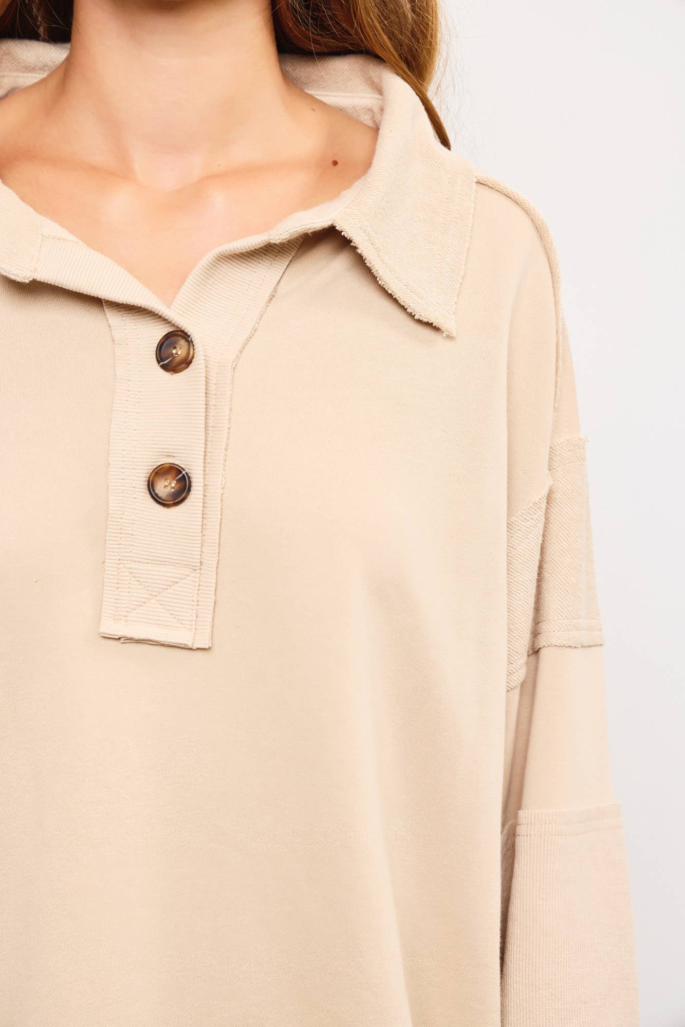 MUSTARD SEED WIDE V-NECK TOP
