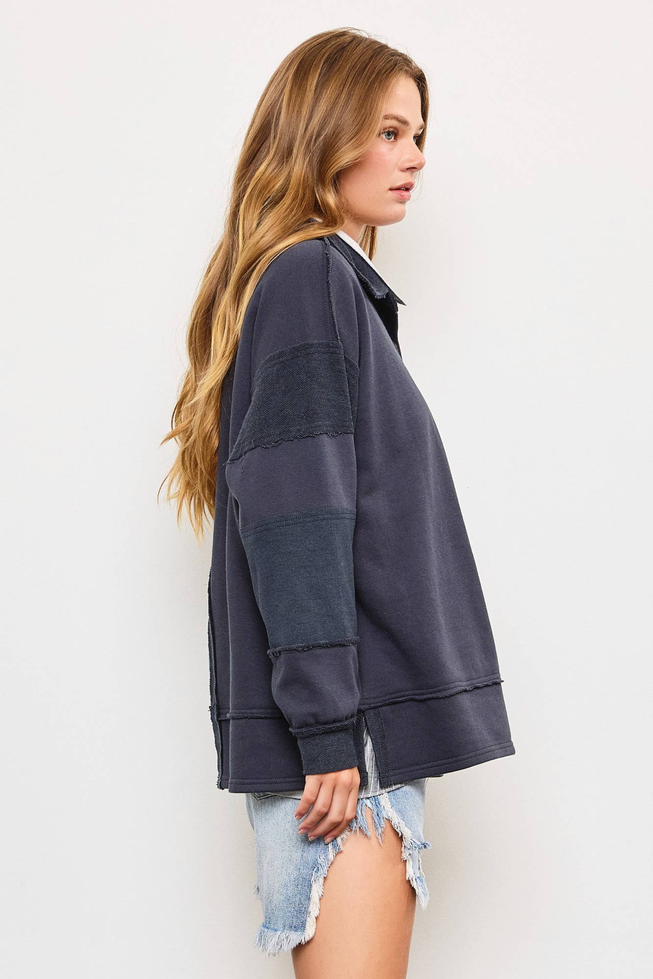 MUSTARD SEED WIDE V-NECK TOP