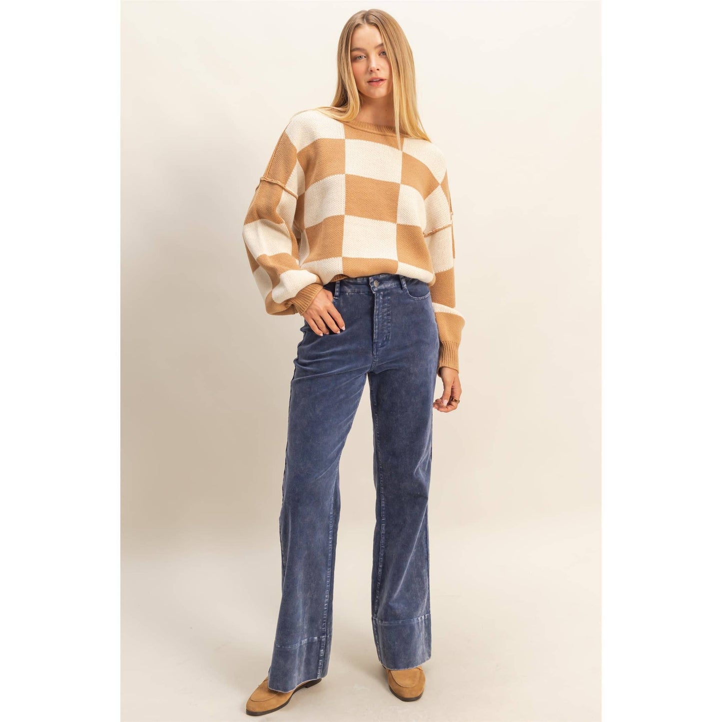 Hyfve Mineral Washed Casual Flare Pants