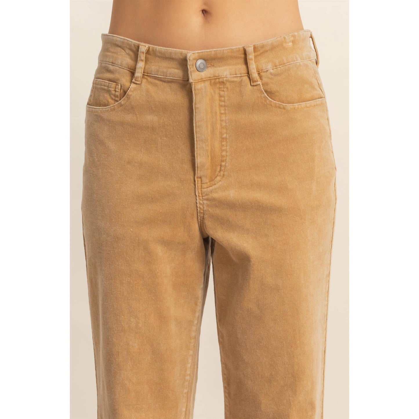 Hyfve Mineral Washed Casual Flare Pants