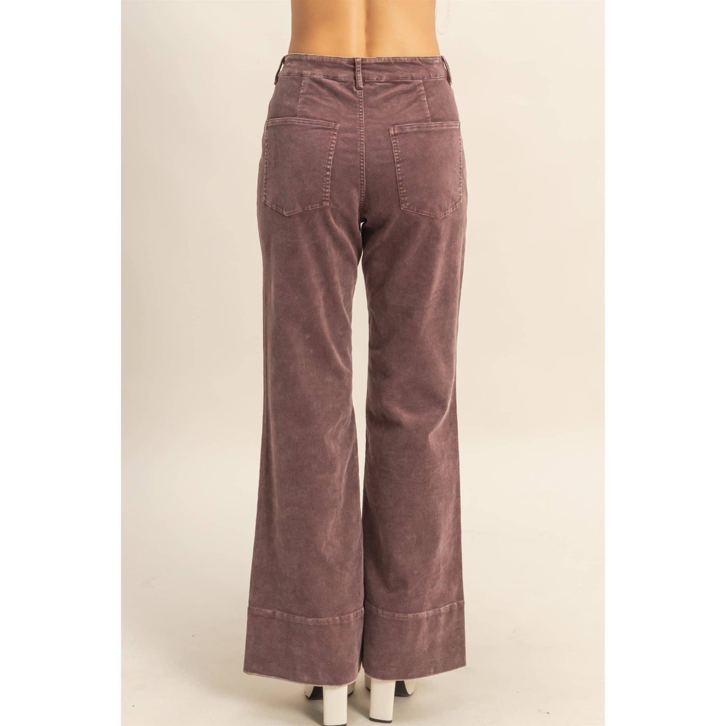 Hyfve Mineral Washed Casual Flare Pants