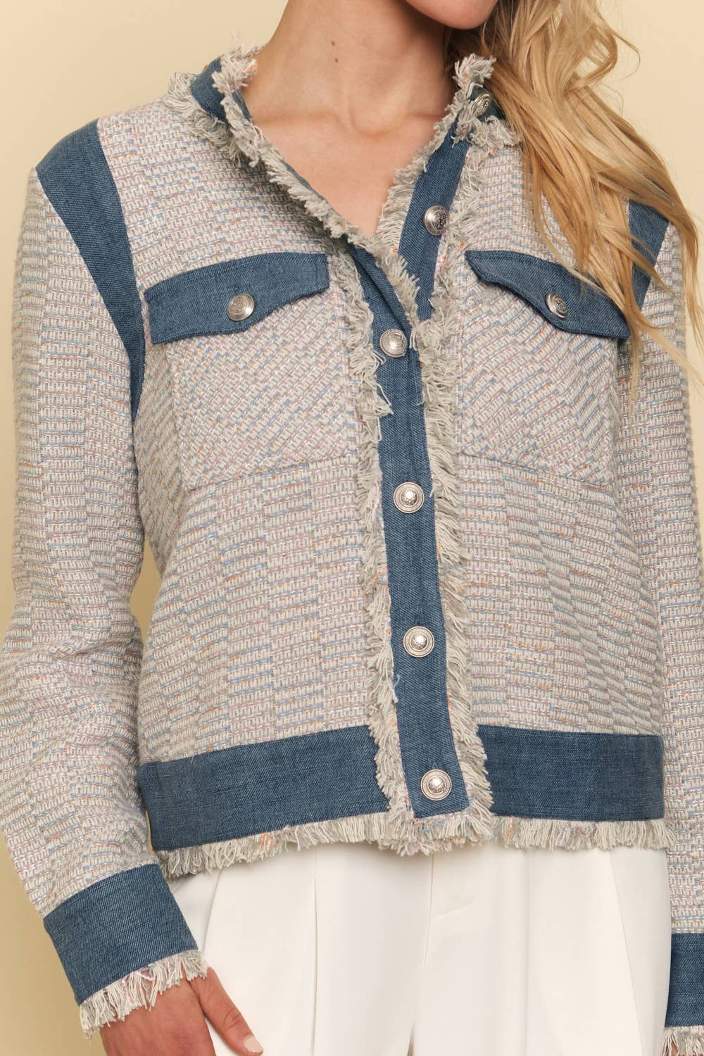 Mystree Denim Tweed Jacket