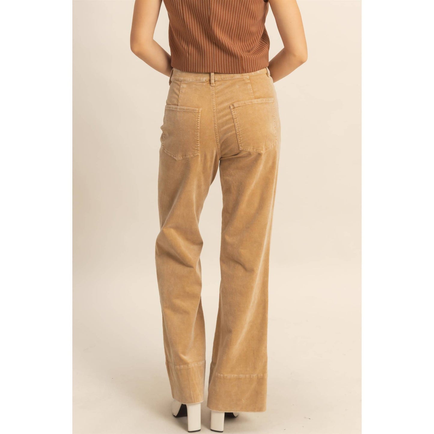 Hyfve Mineral Washed Casual Flare Pants
