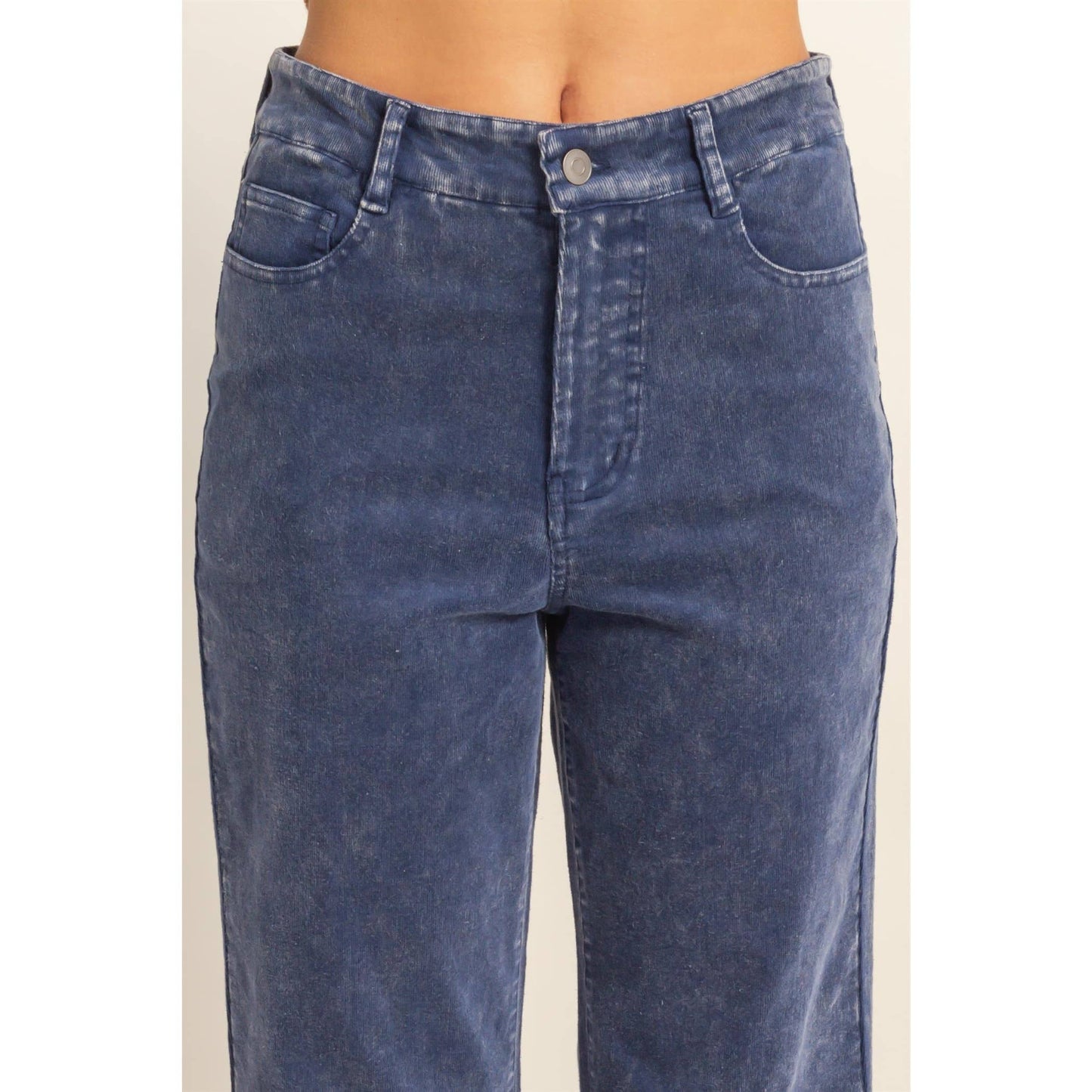 Hyfve Mineral Washed Casual Flare Pants