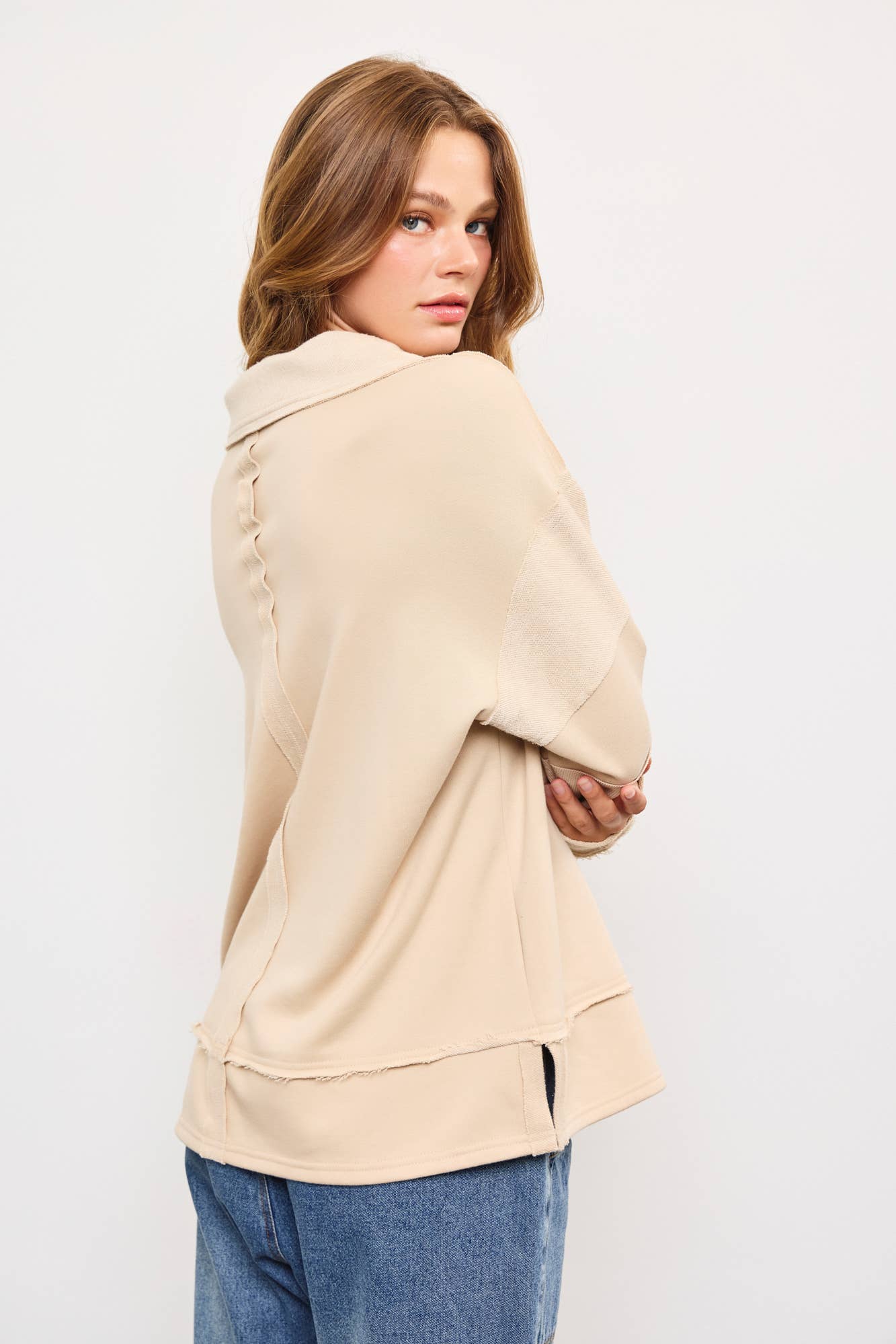 MUSTARD SEED WIDE V-NECK TOP