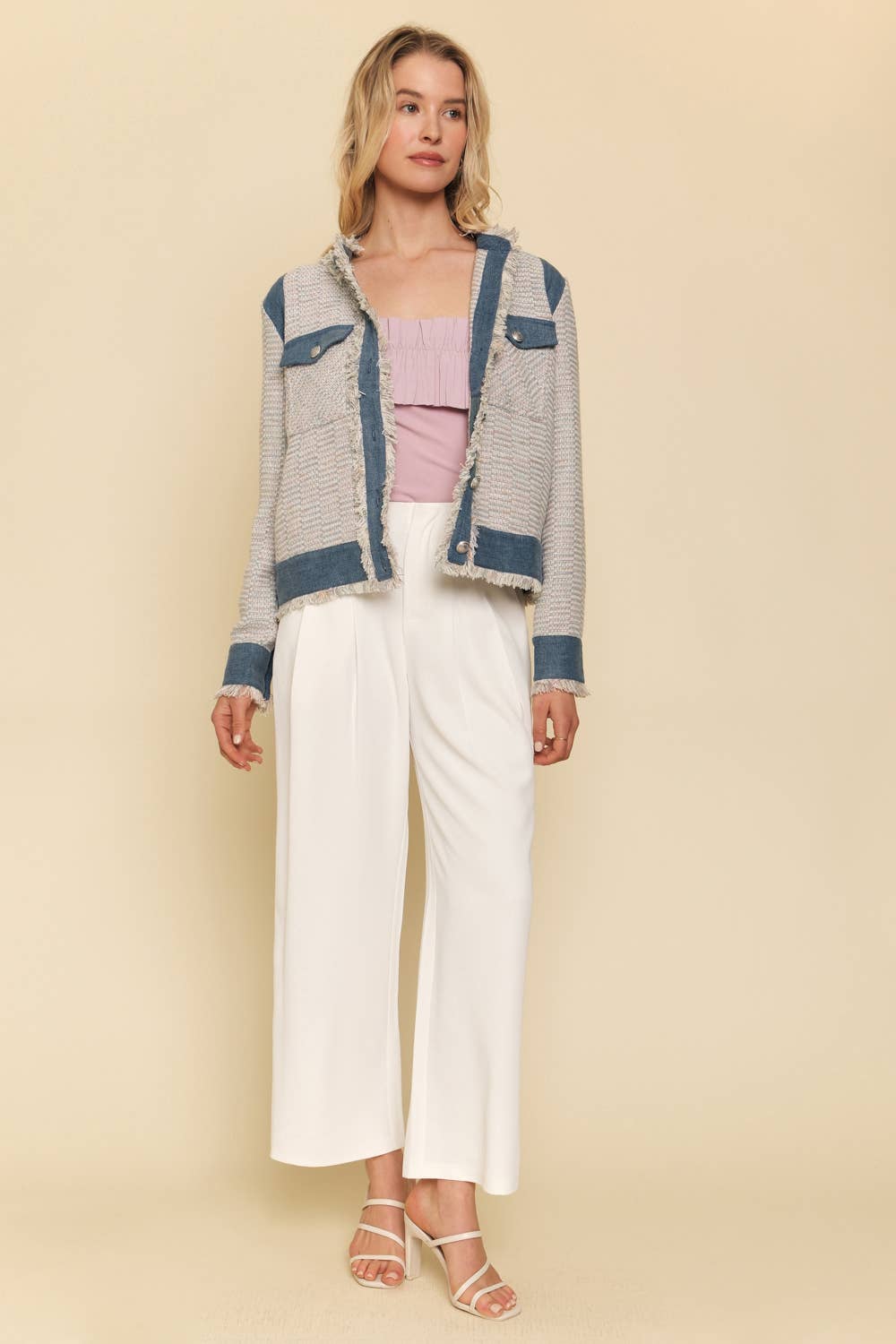 Mystree Denim Tweed Jacket
