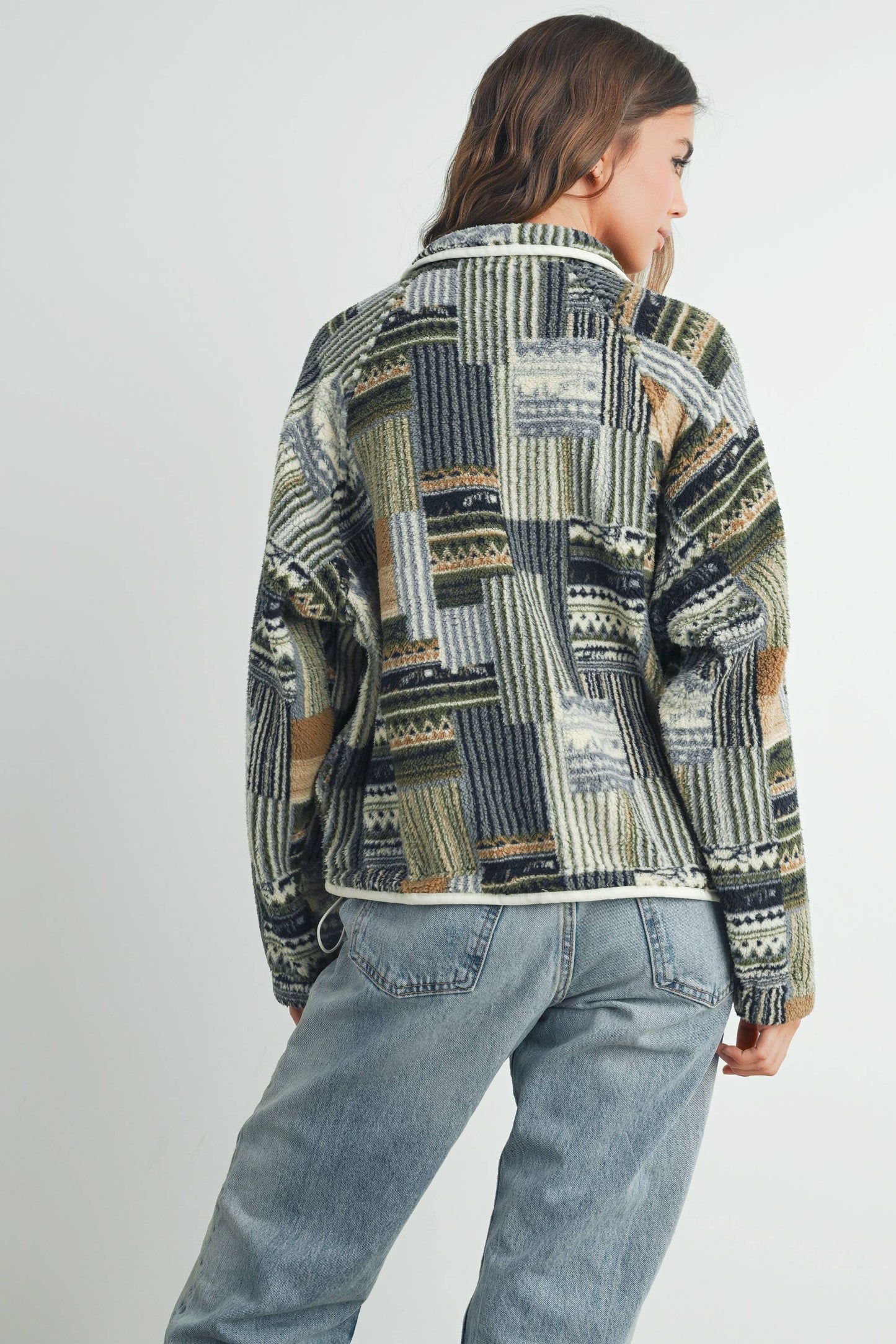 Buttermelon Patchwork Print Multicolor Sweatshirt - BMT7495