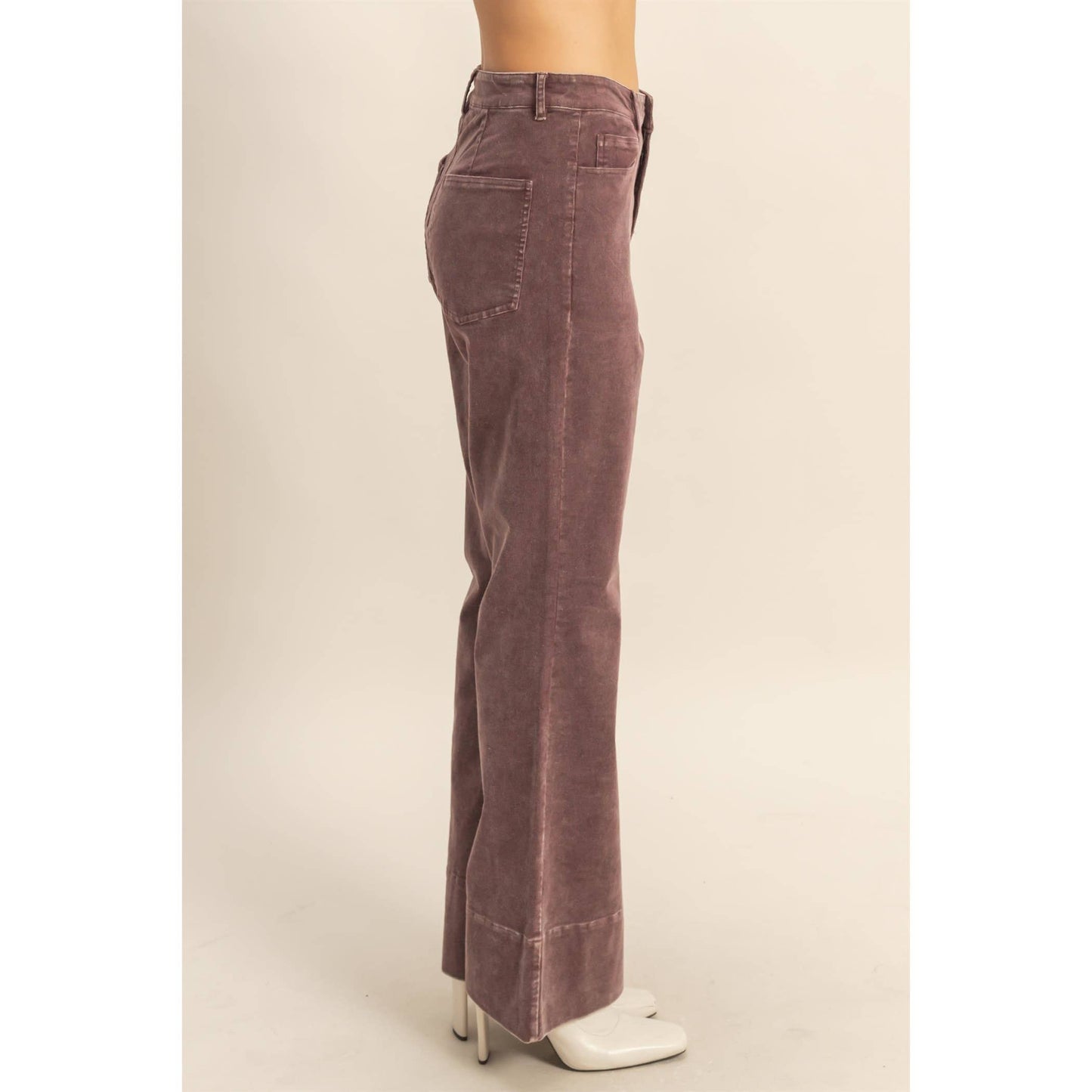 Hyfve Mineral Washed Casual Flare Pants