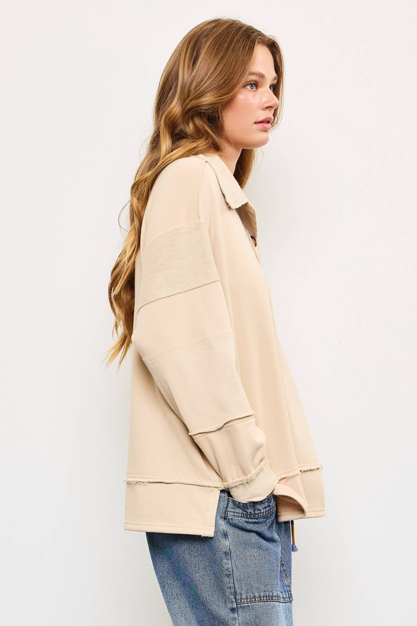 MUSTARD SEED WIDE V-NECK TOP