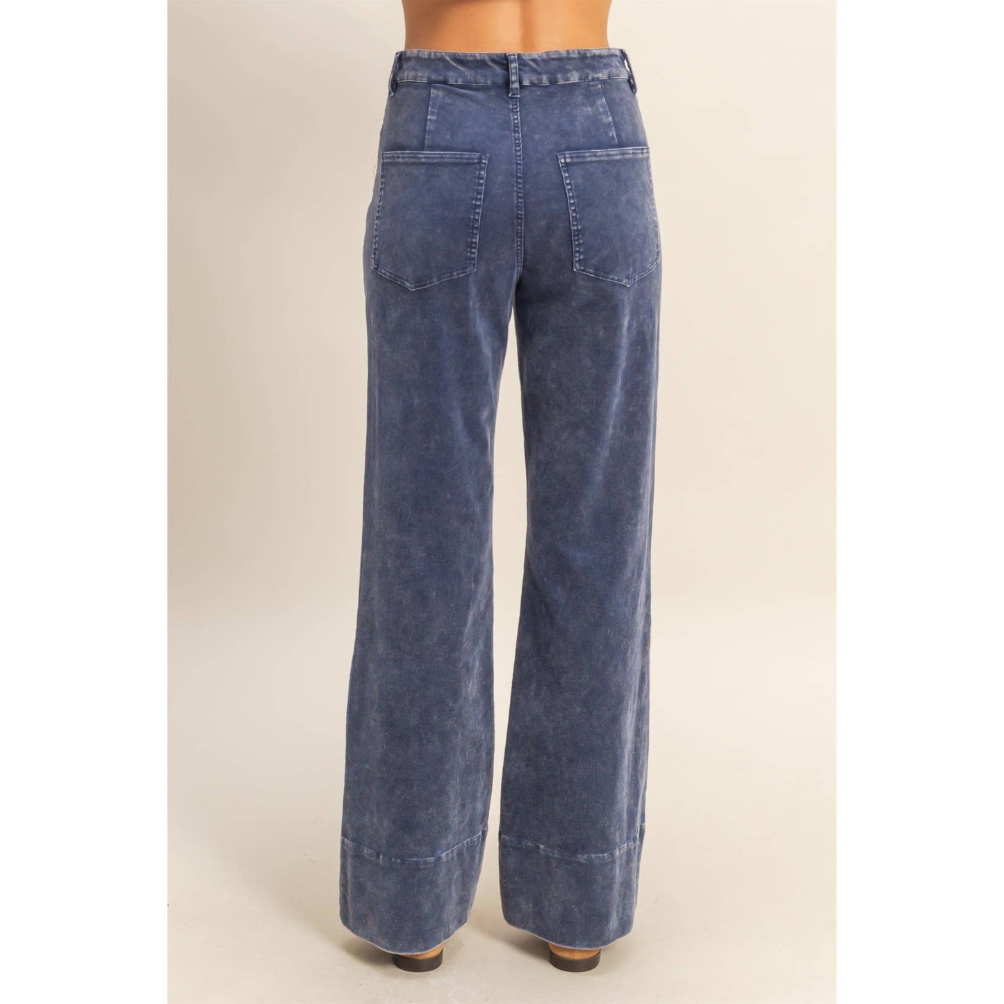 Hyfve Mineral Washed Casual Flare Pants