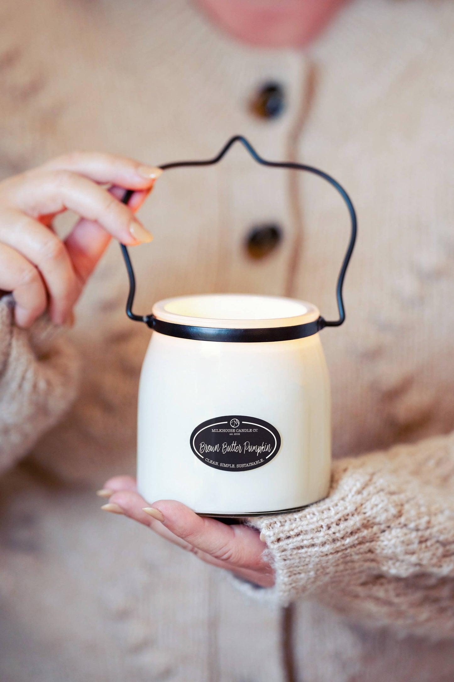 16 oz Butter Jar Fall Candle: Brown Butter Pumpkin