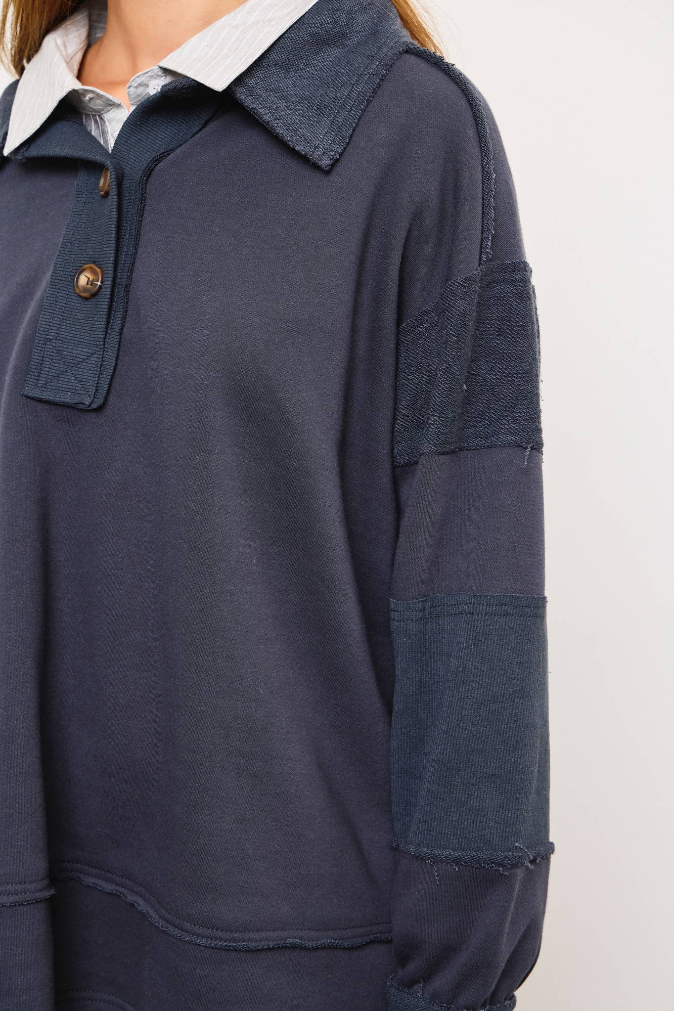 MUSTARD SEED WIDE V-NECK TOP