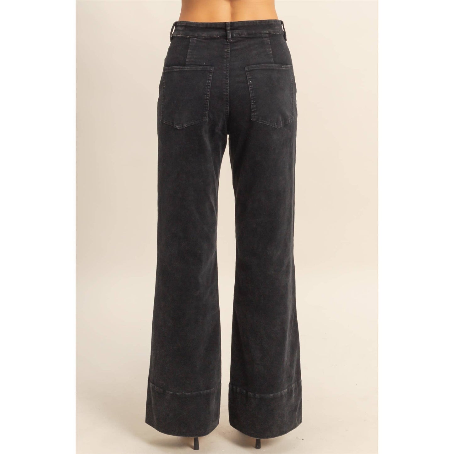 Hyfve Mineral Washed Casual Flare Pants