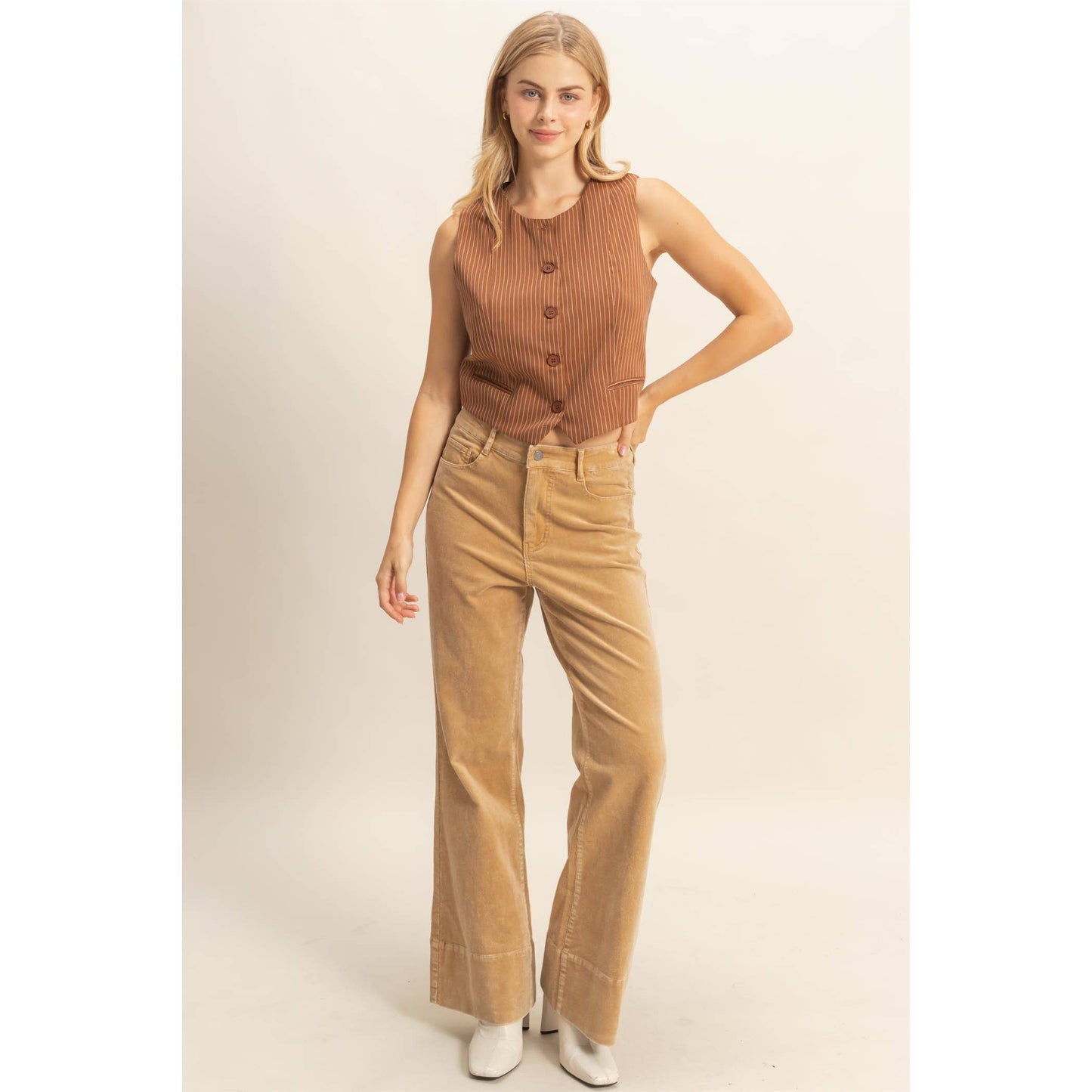 Hyfve Mineral Washed Casual Flare Pants