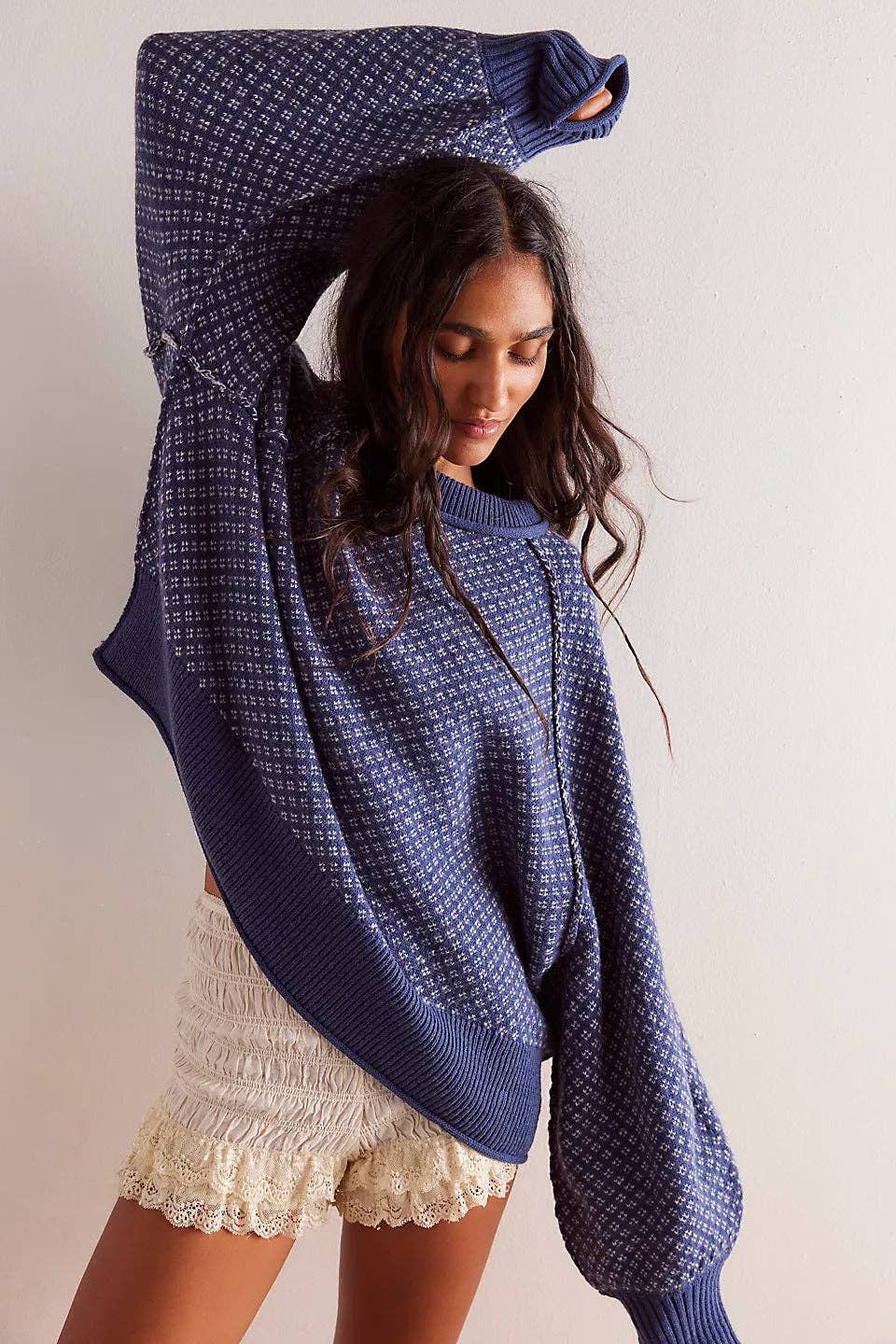 Jacquard Round Neck Pullover Sweater