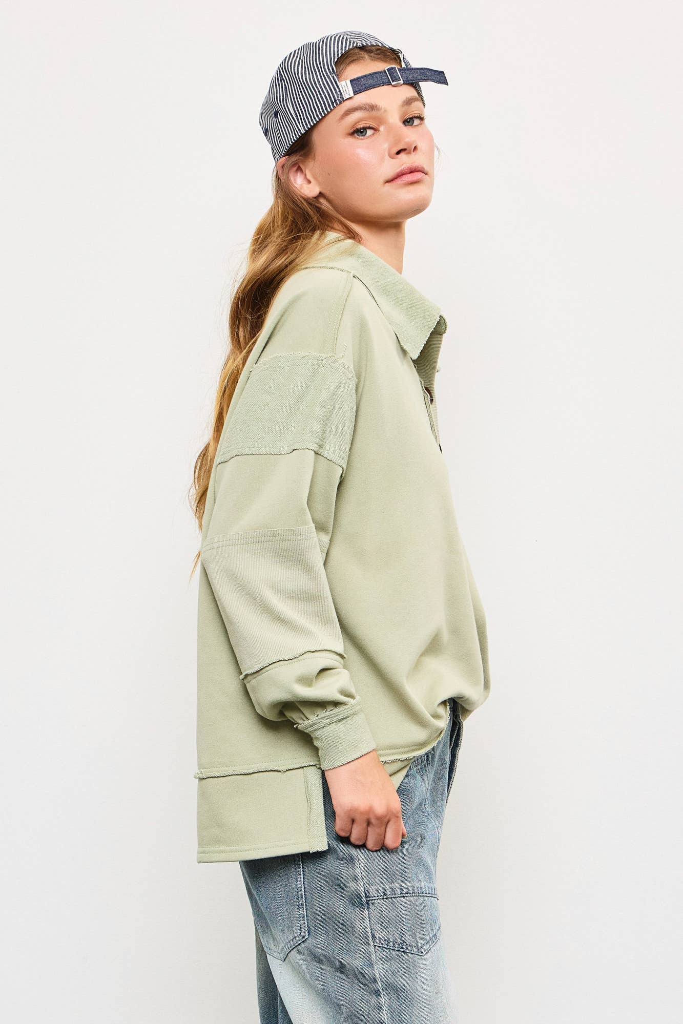 MUSTARD SEED WIDE V-NECK TOP