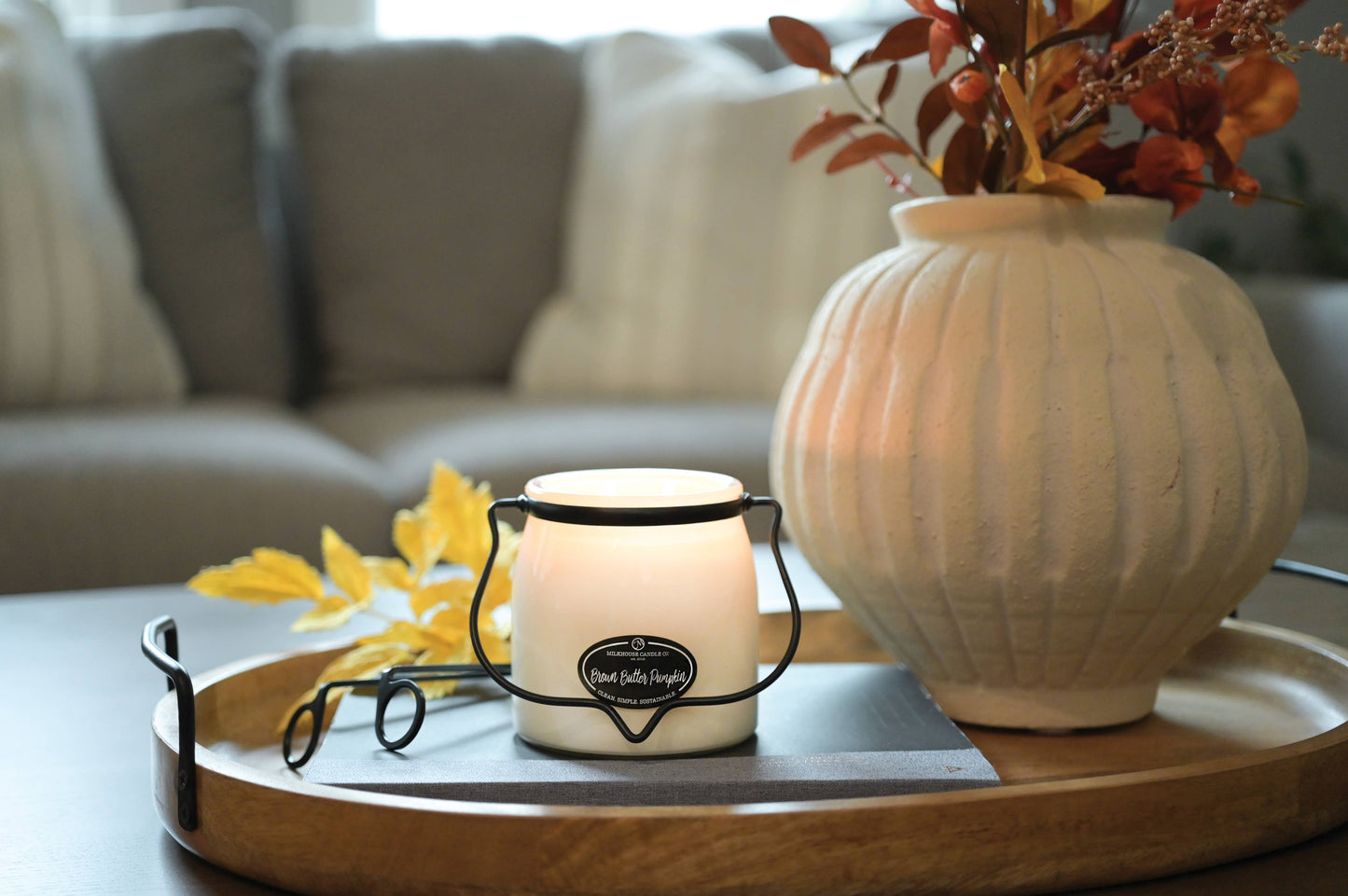 16 oz Butter Jar Fall Candle: Brown Butter Pumpkin