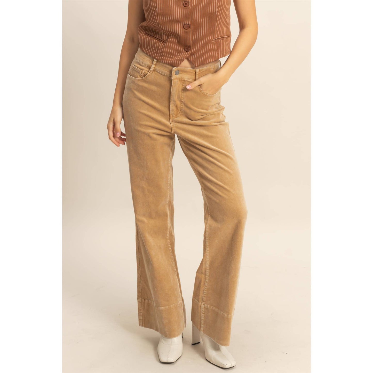 Hyfve Mineral Washed Casual Flare Pants