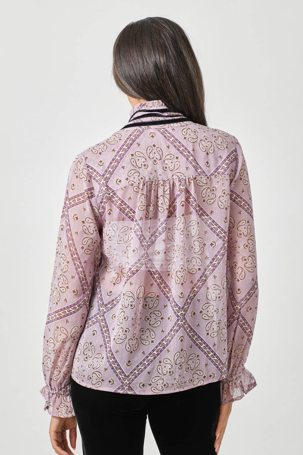 Mystree Tie Neck Blouse