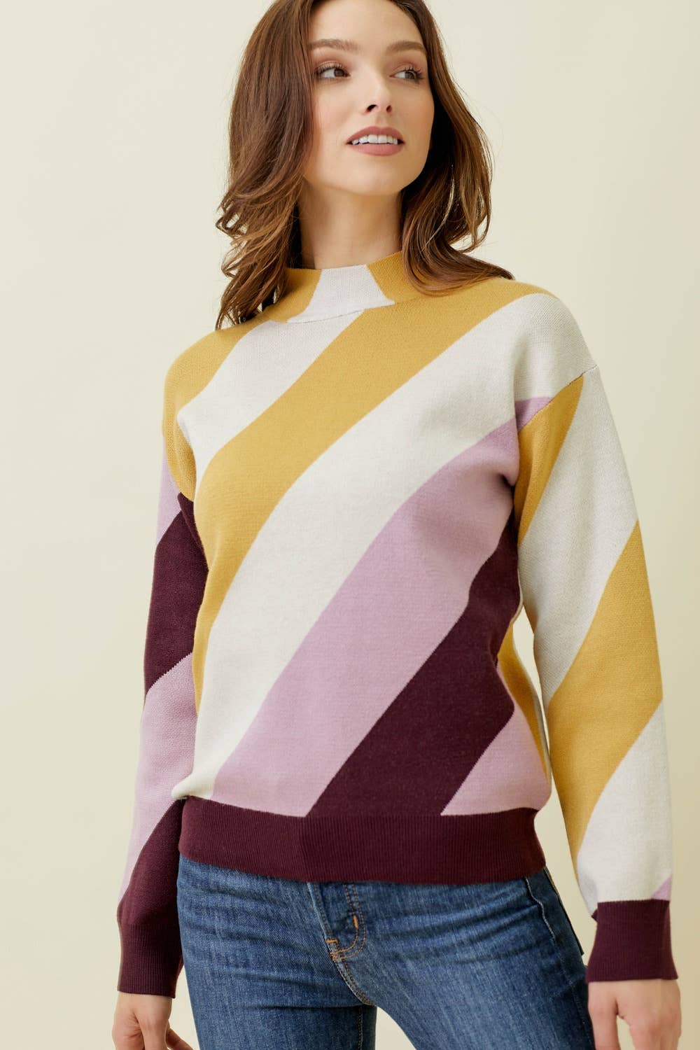 Mystree Washed Stripe Sweater