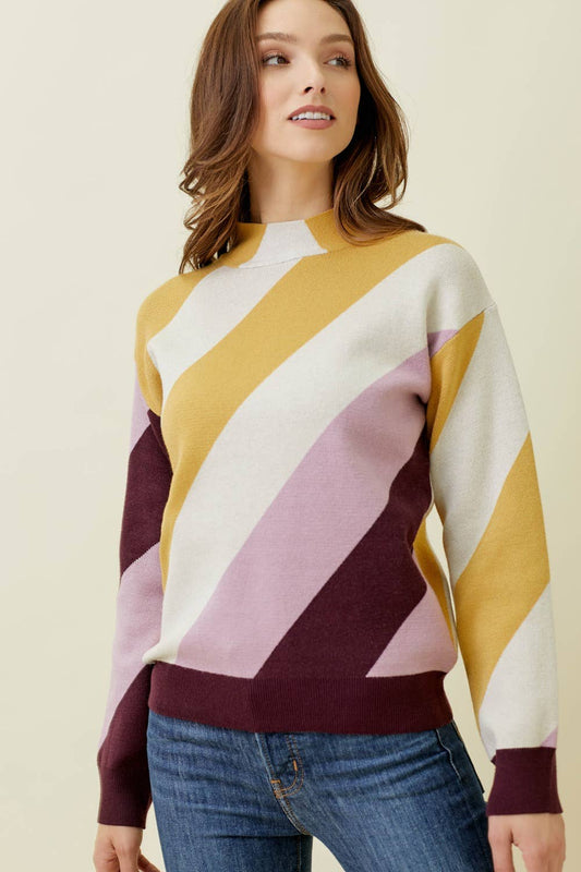 Mystree Washed Stripe Sweater