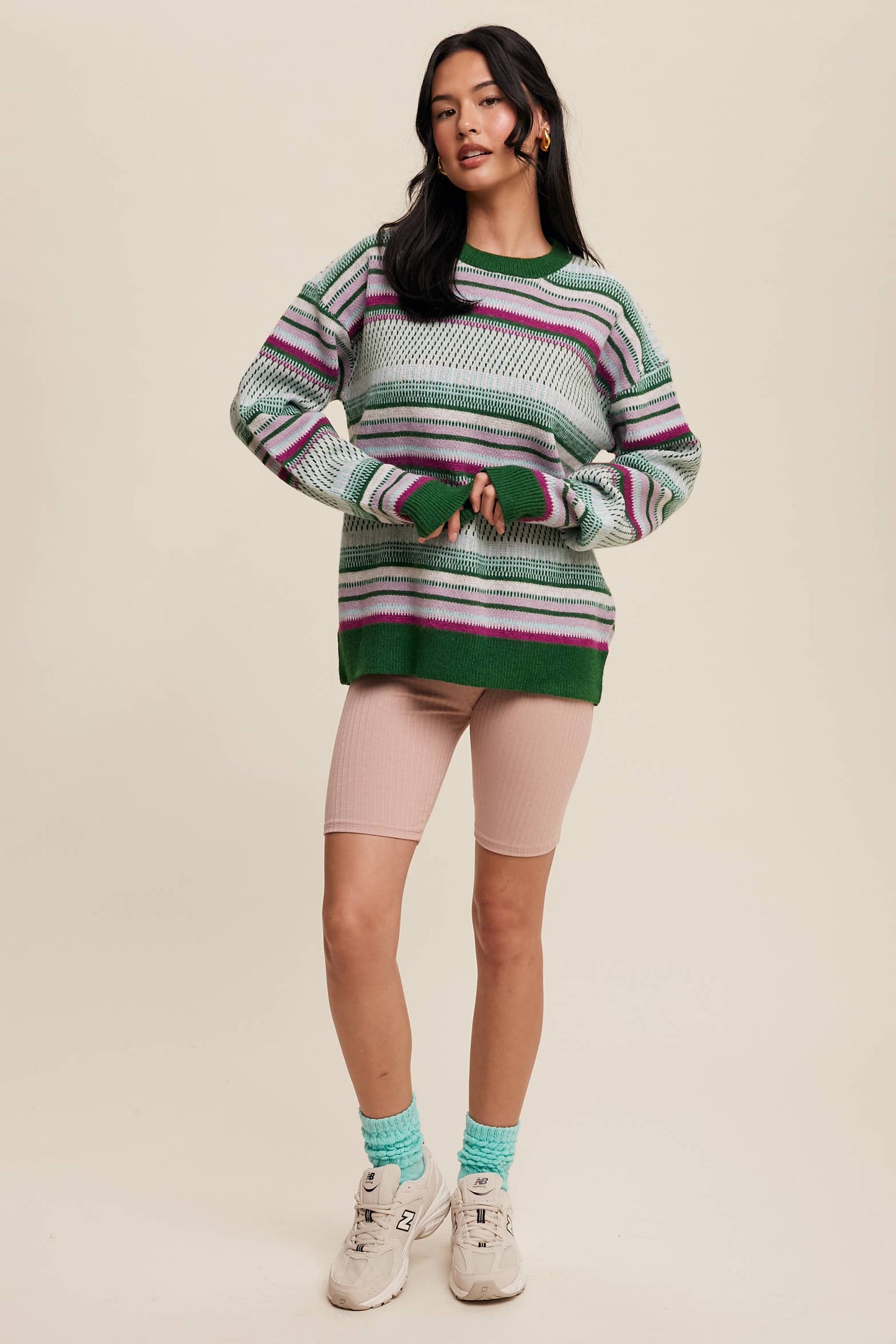 Striped Knit Pullover Sweater By Listicle