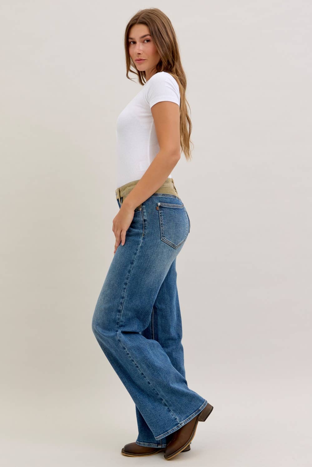 Judy Blue MR Column Straight With Corduroy Waist