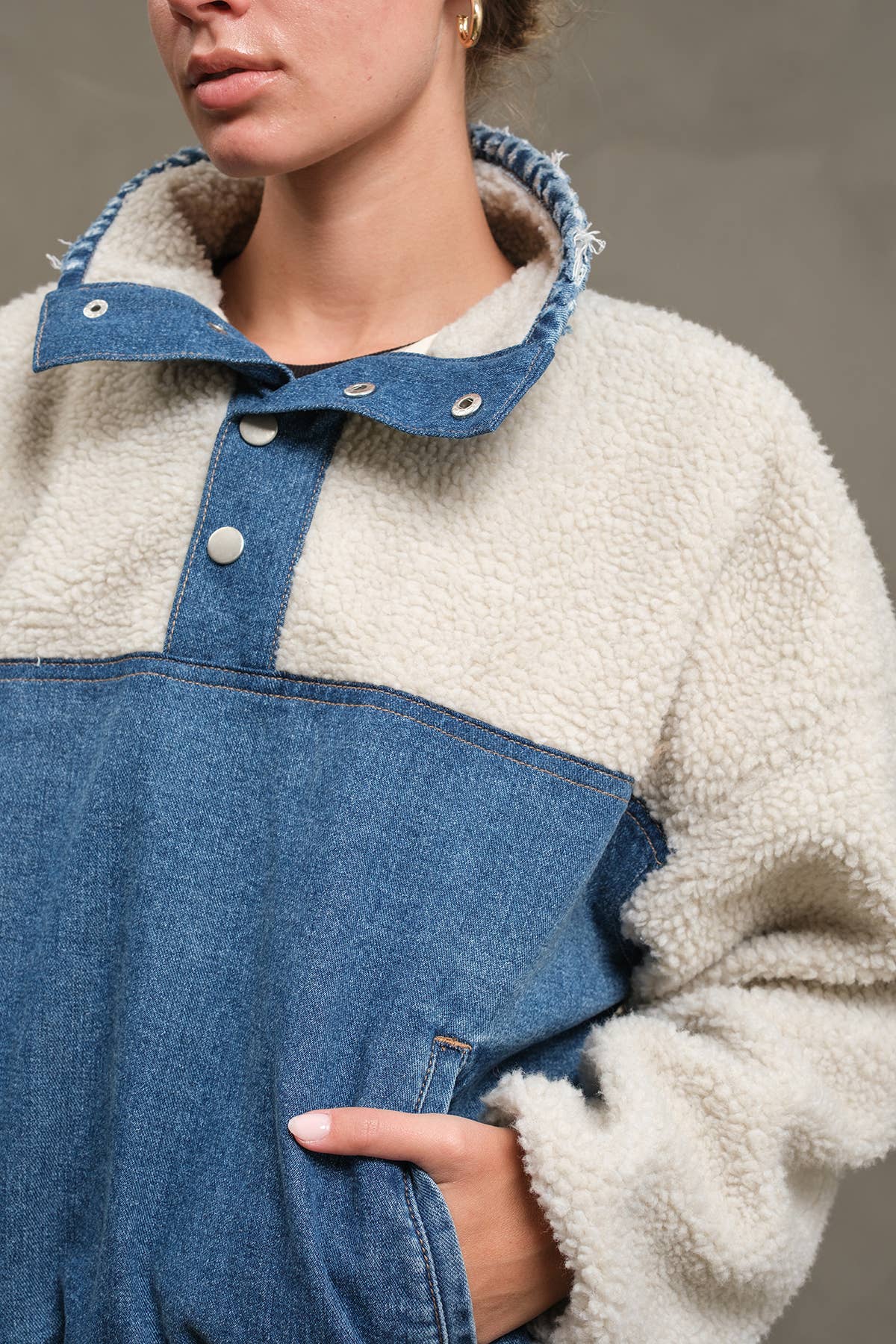 Teddy Denim Snap-Up Jacket By Raisonnel