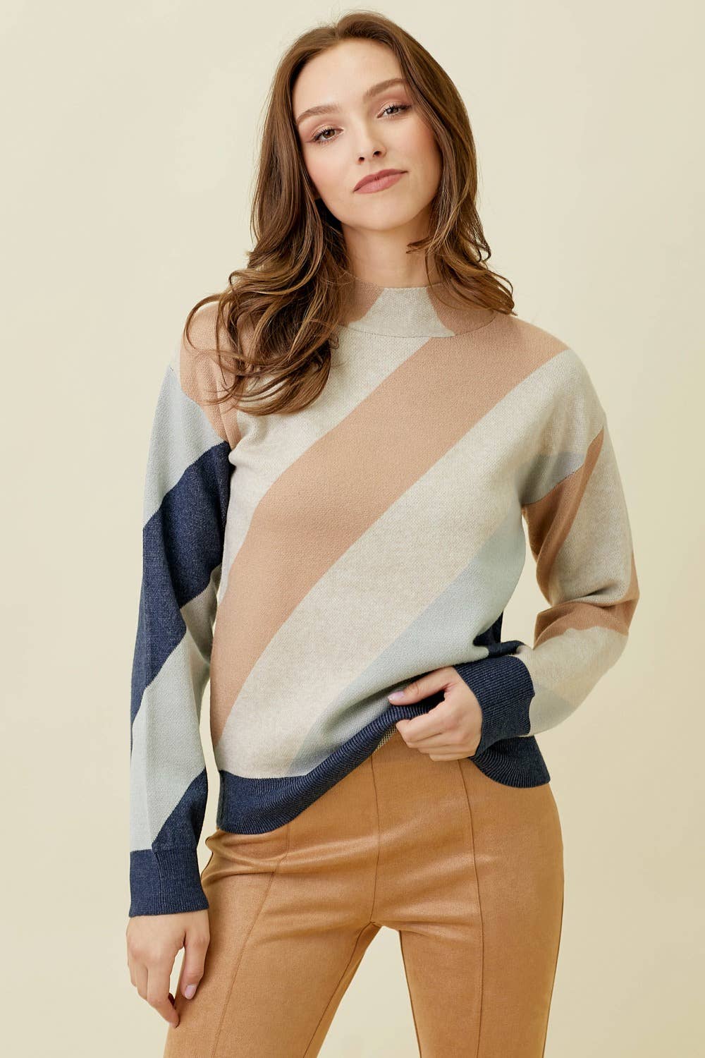 Mystree Washed Stripe Sweater