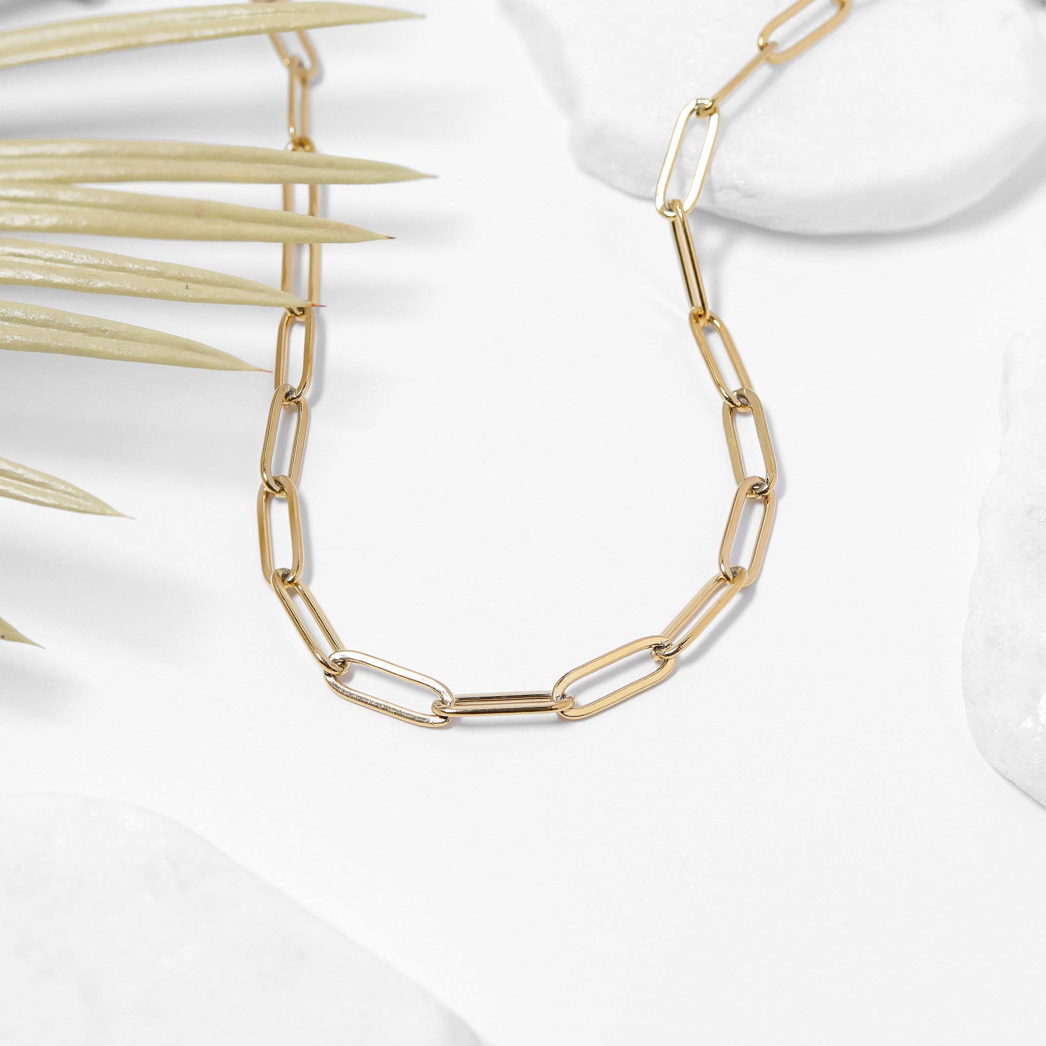18K Gold Paperclip Chain Necklace – Roxy Carmichael Boutique