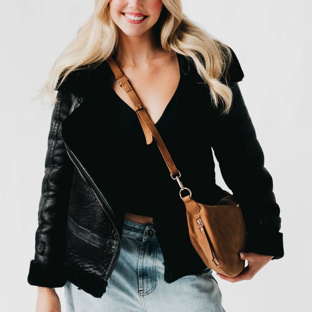 Pretty Simple Netty Nubuck Crossbody