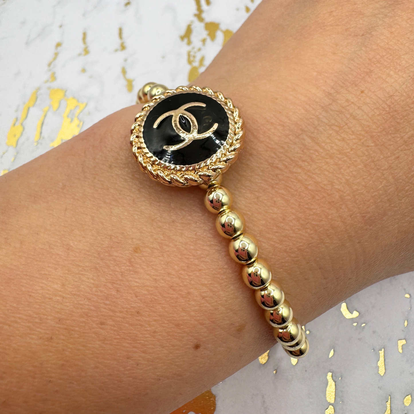 CC 14K GF 5mm Beaded Bracelet