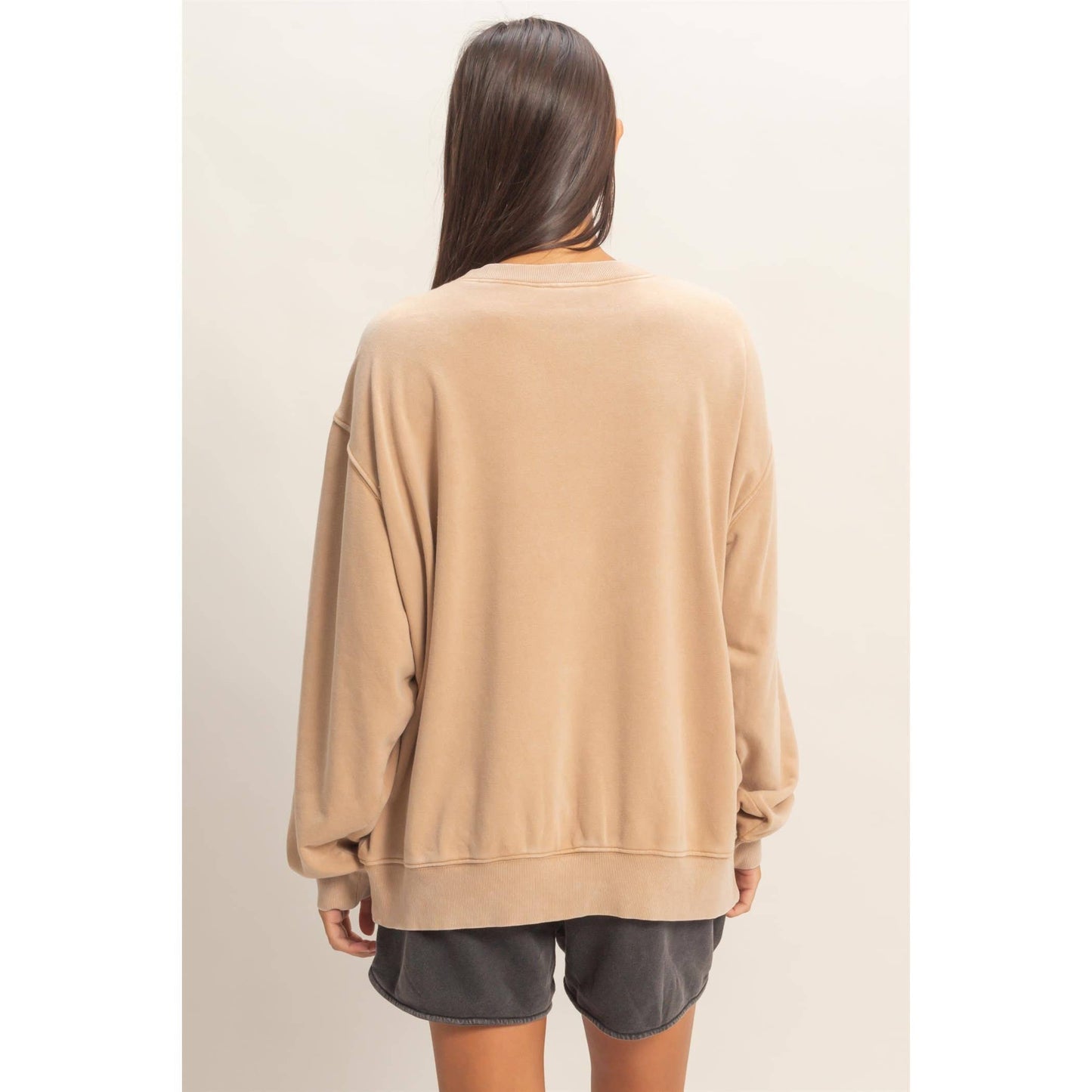 Mineral Washed Crew Neck Sweatshirt