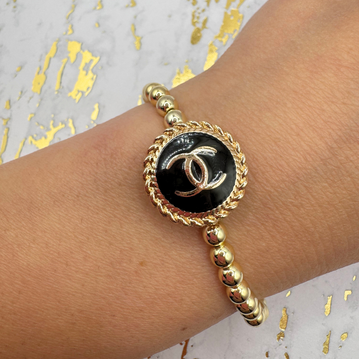 CC 14K GF 5mm Beaded Bracelet