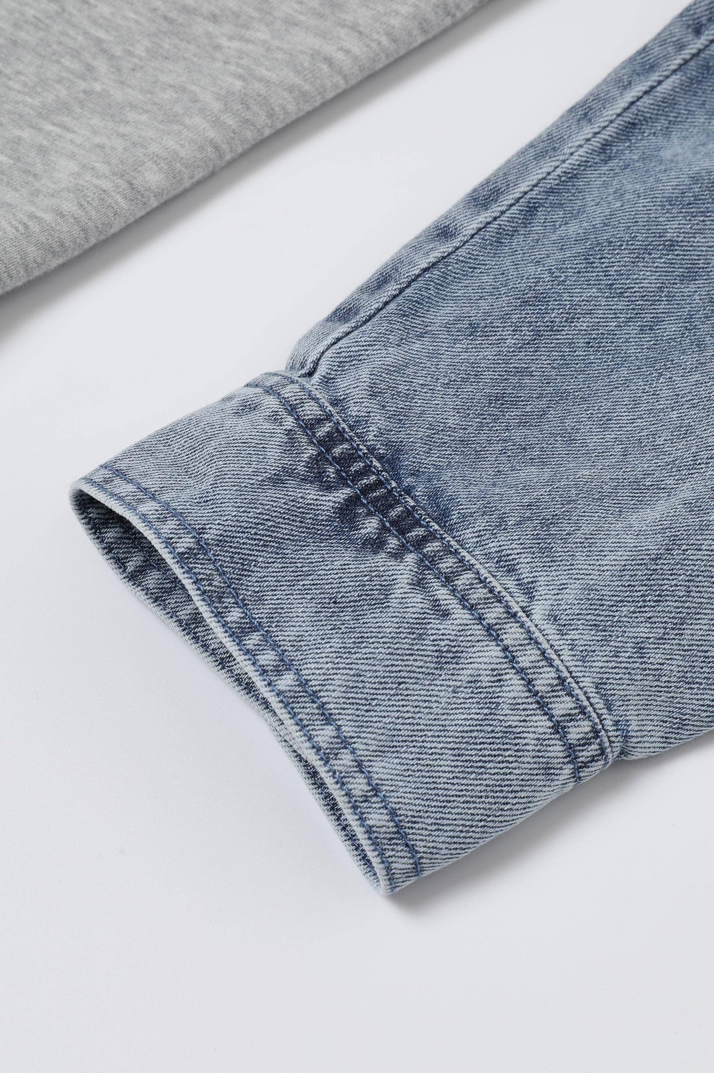 Denim Sleeve Code Sweatshirt By Rivir