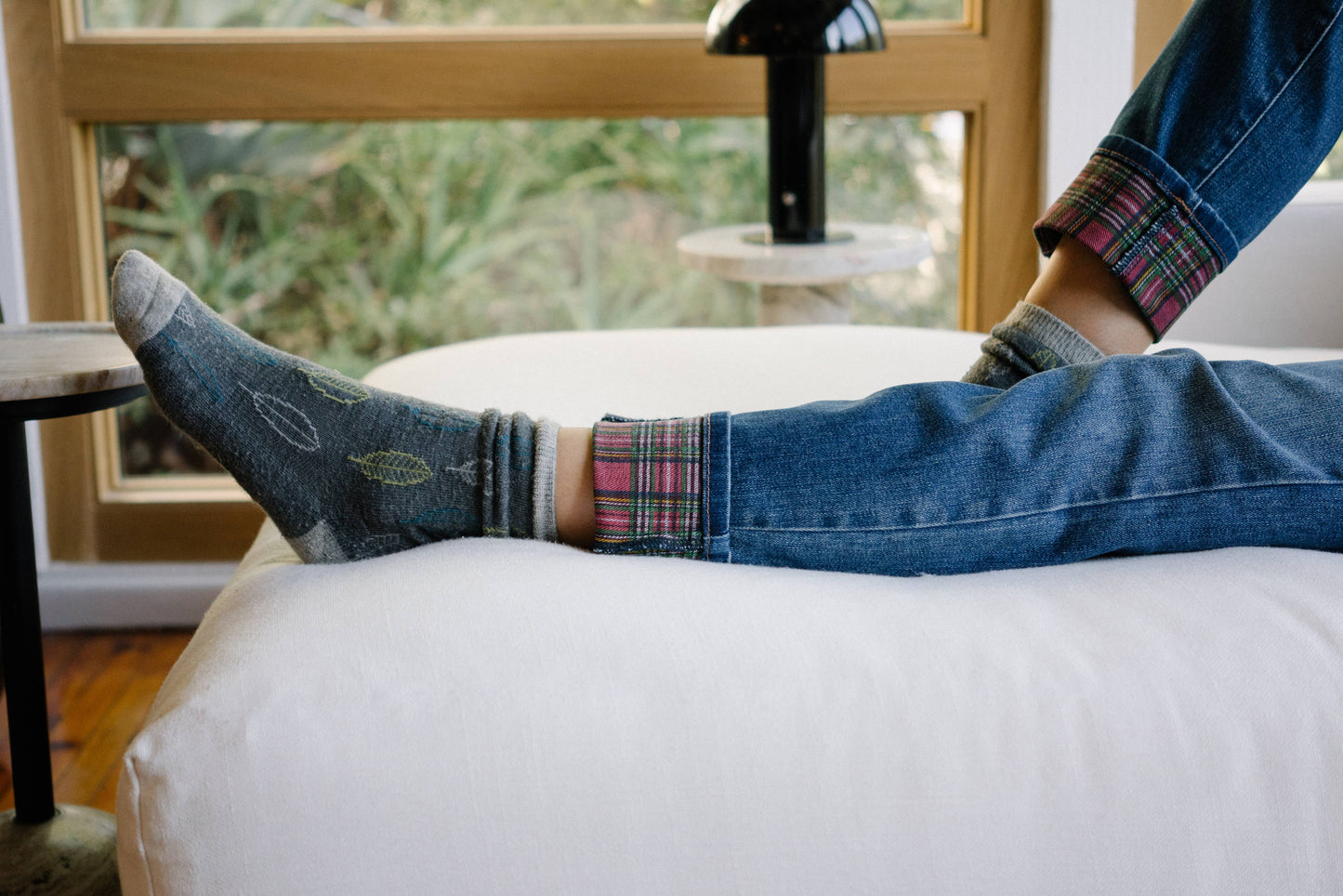 Judy Blue MR Plaid Print Cuff BF