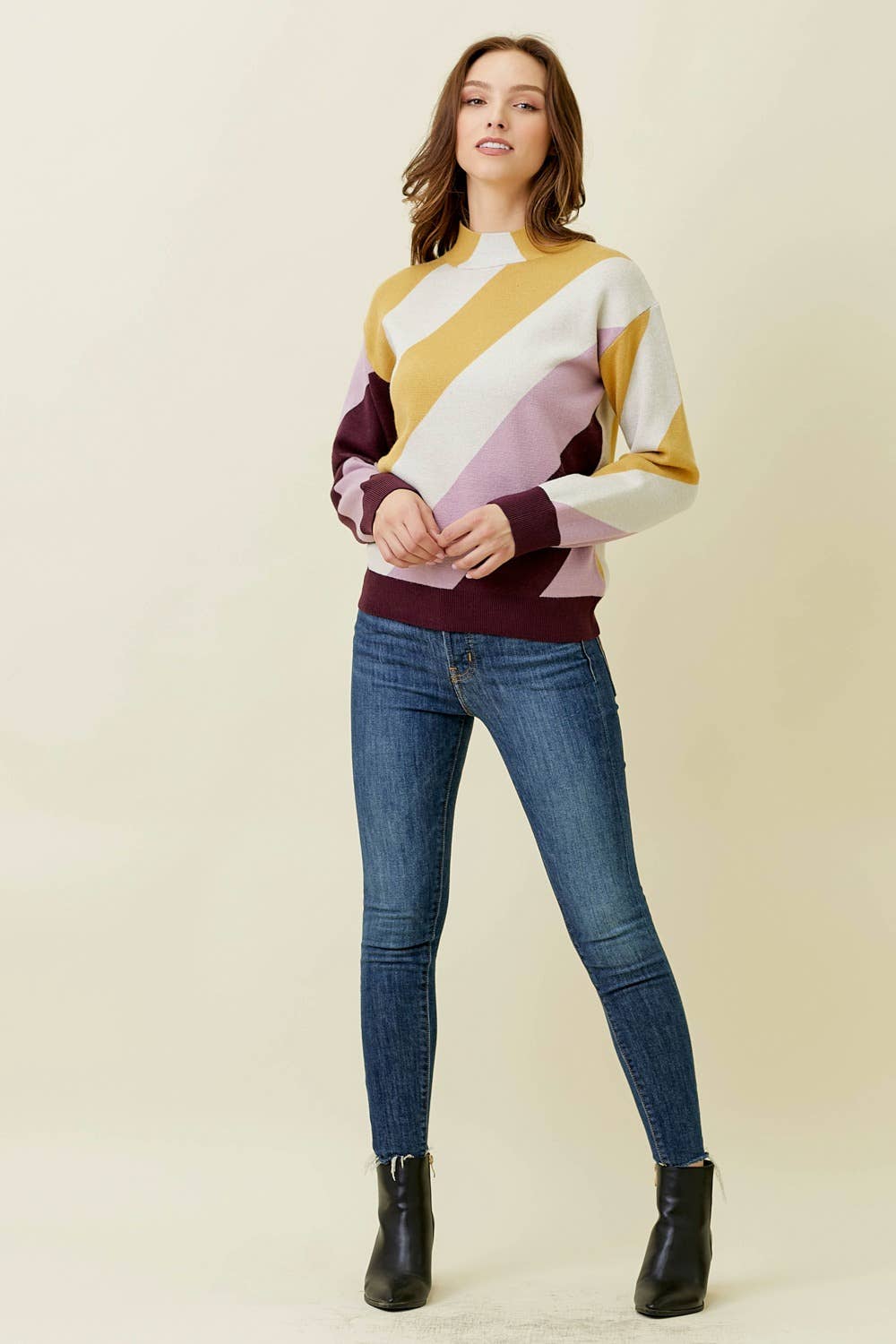 Mystree Washed Stripe Sweater