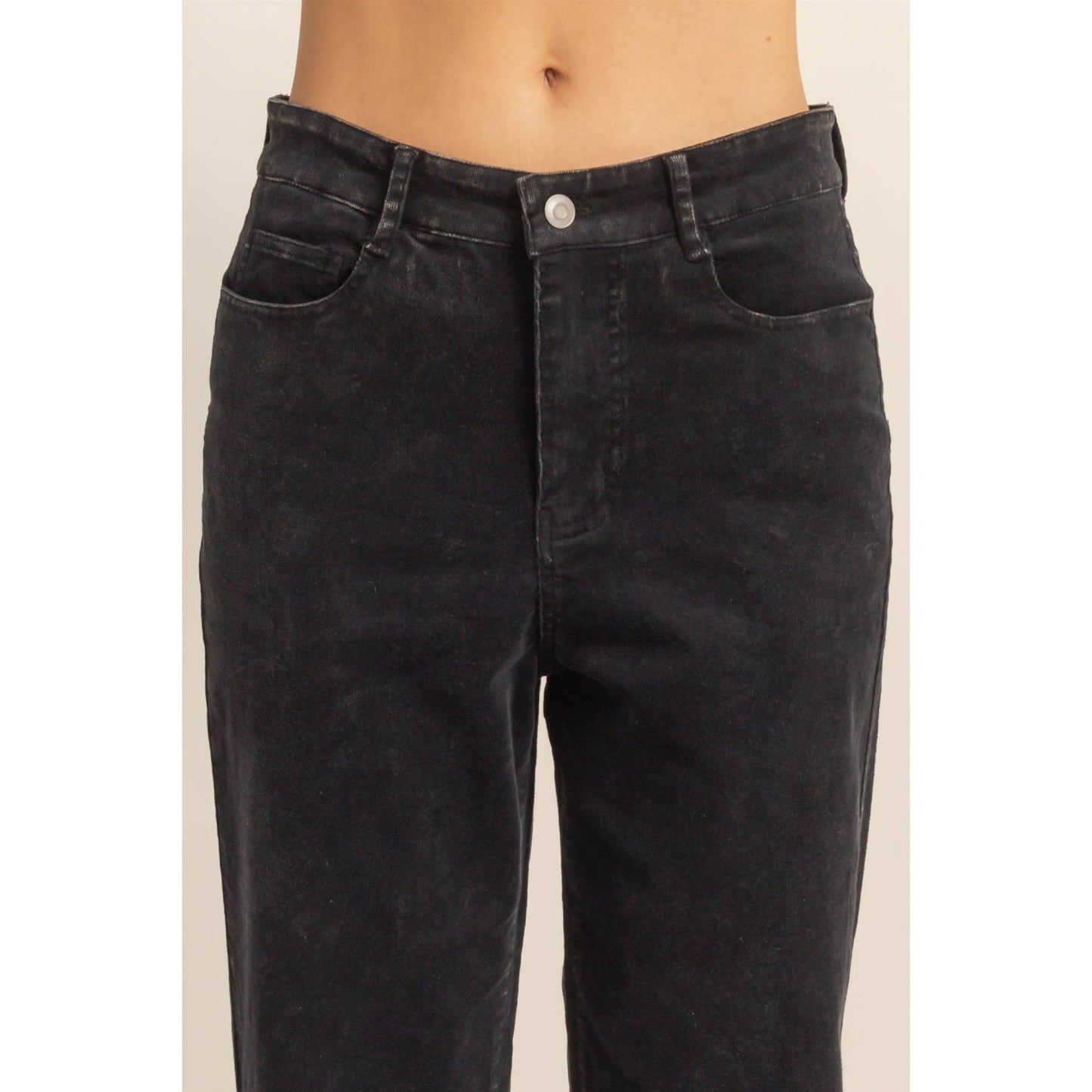 Hyfve Mineral Washed Casual Flare Pants
