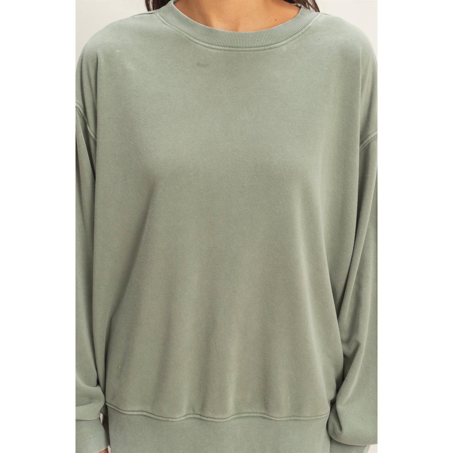 Mineral Washed Crew Neck Sweatshirt