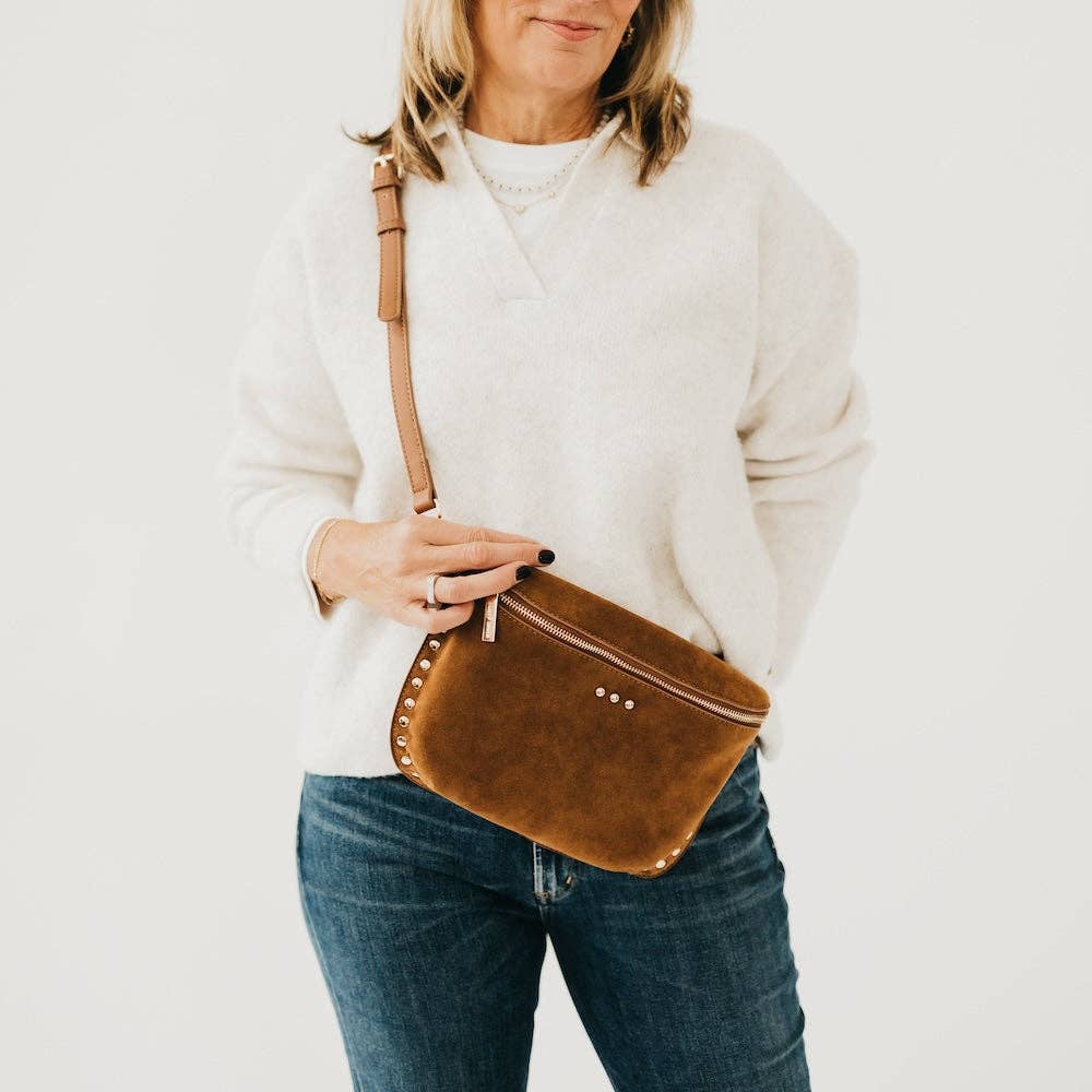 Pretty Simple Sabrina Studded Suede Bum Bag