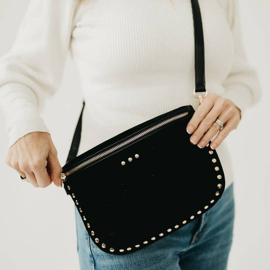 Pretty Simple Sabrina Studded Suede Bum Bag