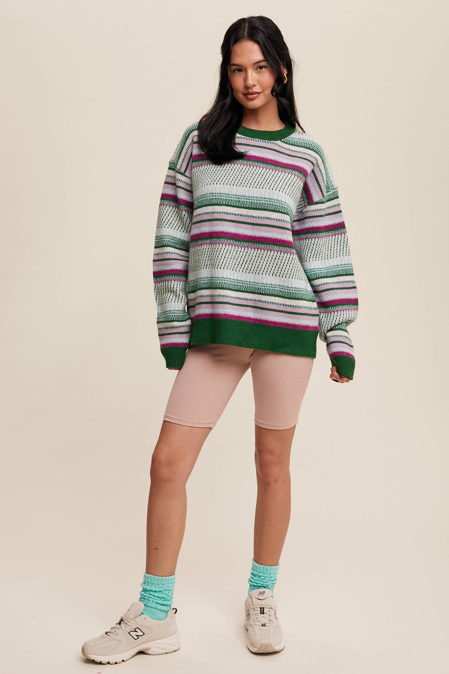 Striped Knit Pullover Sweater By Listicle