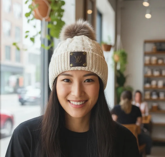 LV Beige Beanie