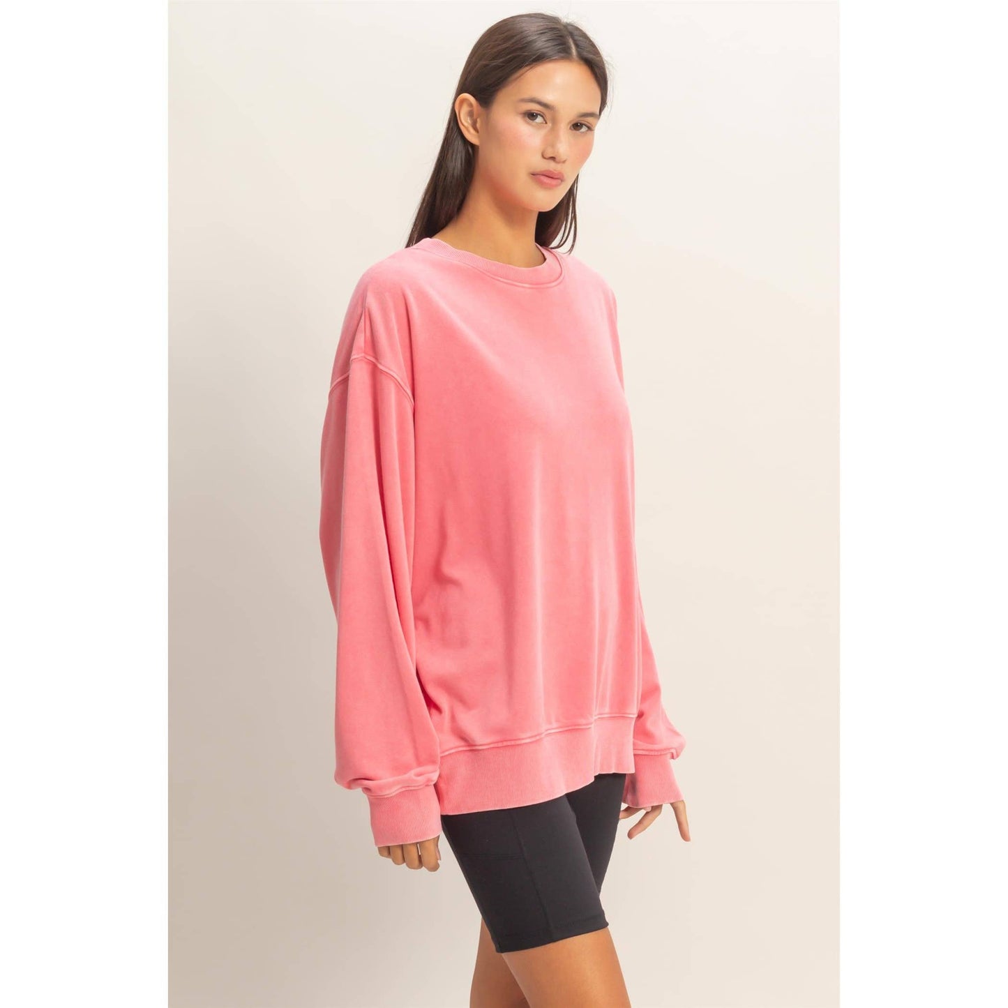 Mineral Washed Crew Neck Sweatshirt