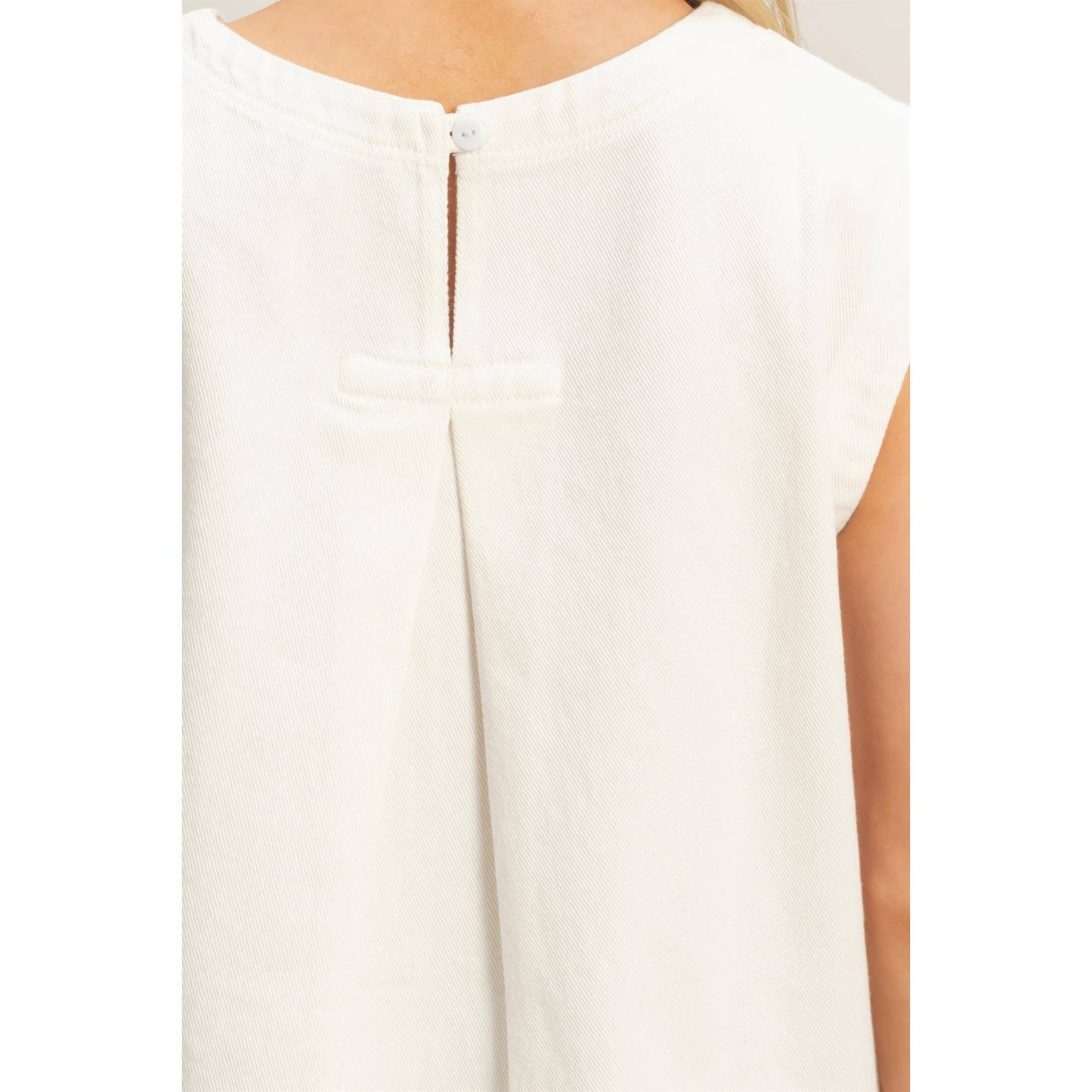 Sleeveless Denim Top