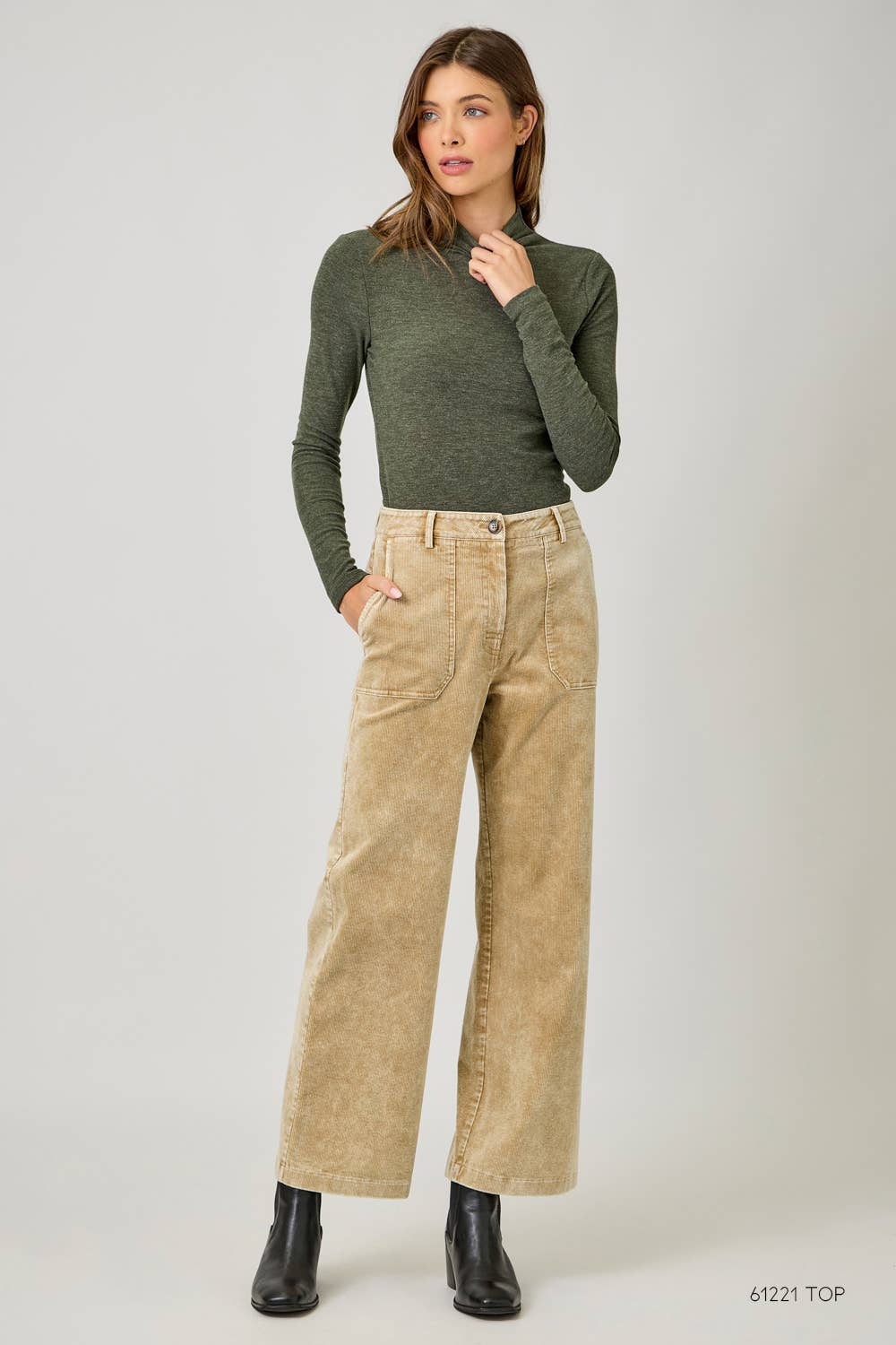 Mystree Washed Corduroy Trousers