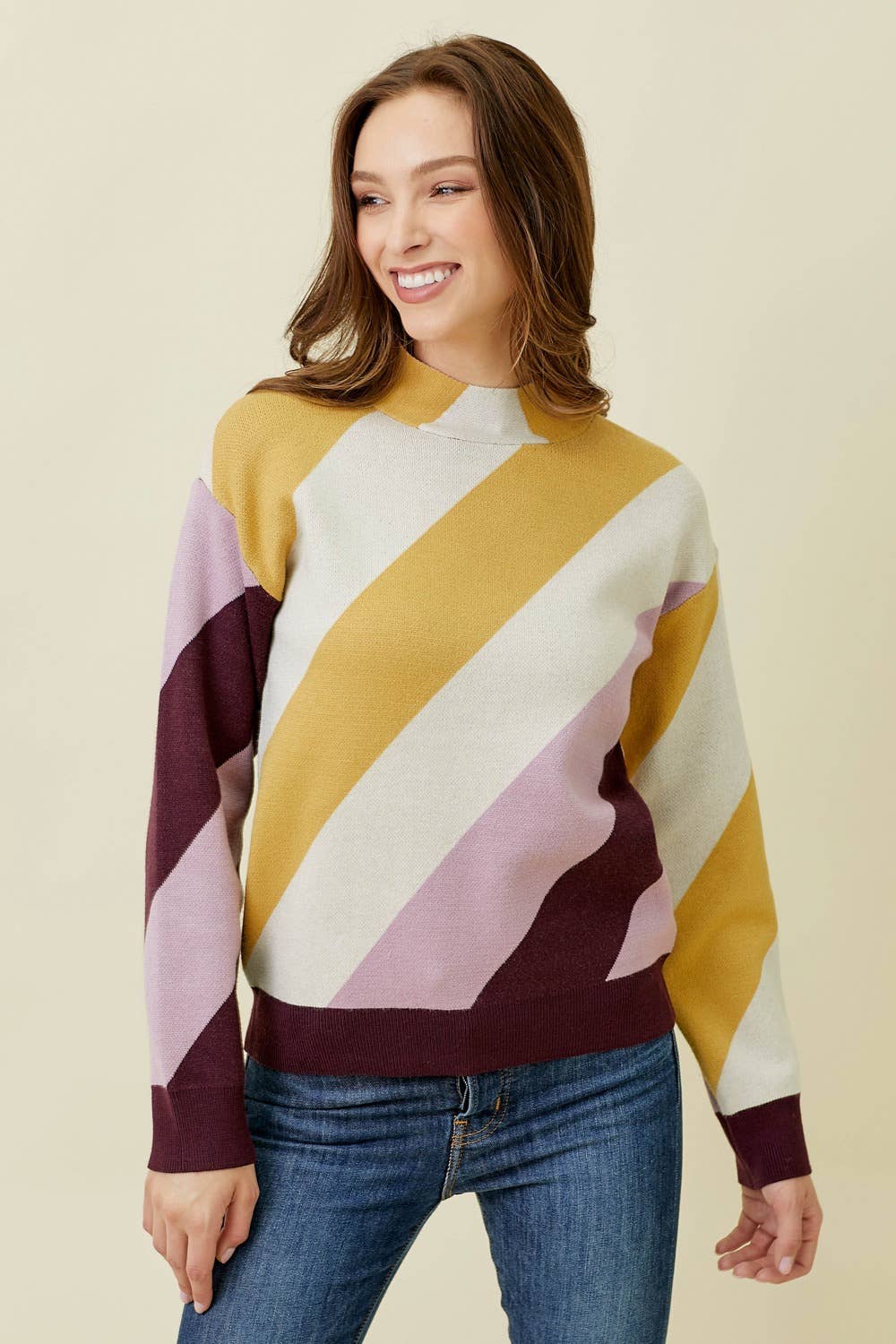 Mystree Washed Stripe Sweater
